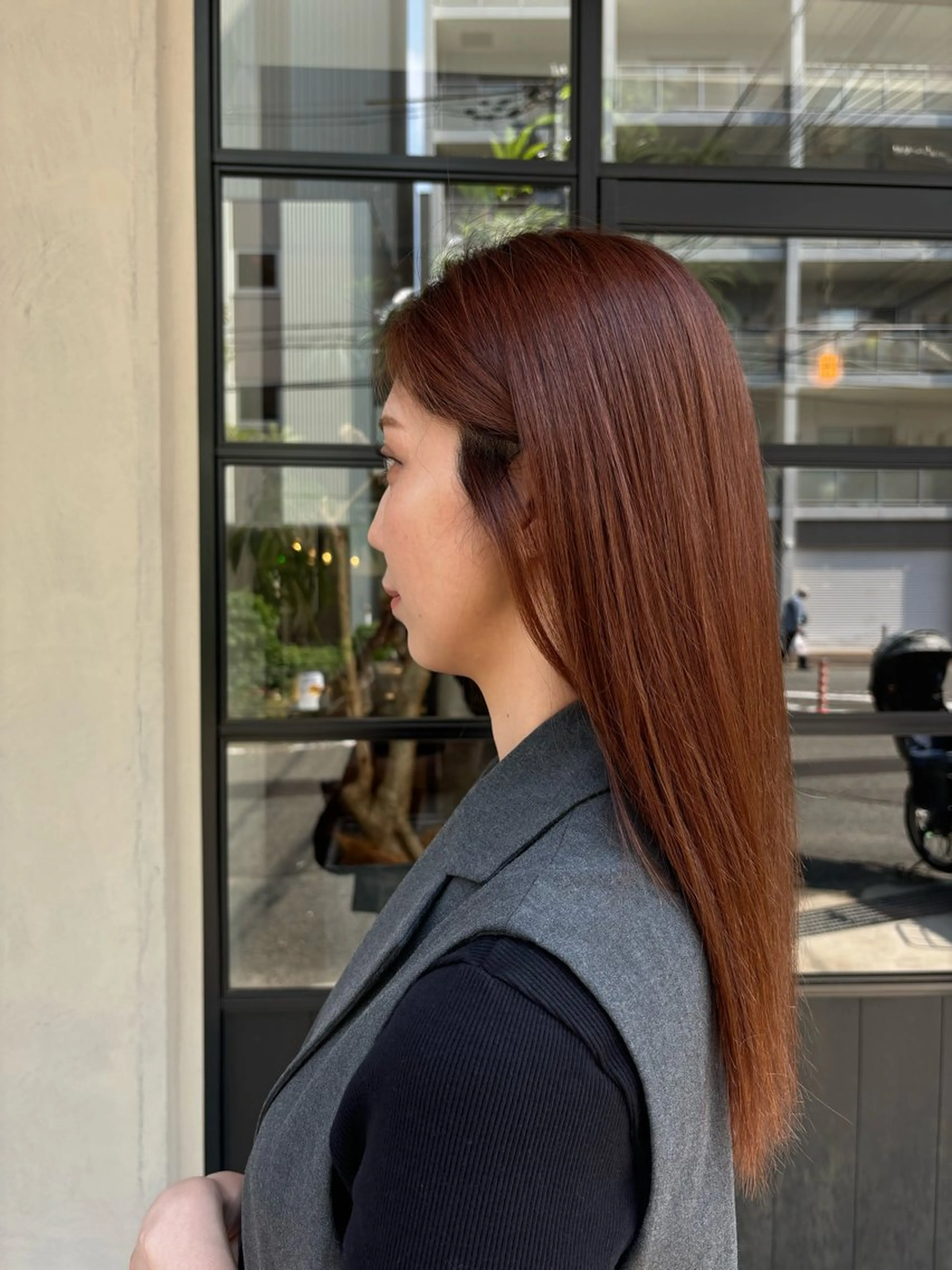 ロング 縮毛矯正 トリートメント 井本 早紀のヘアスタイル