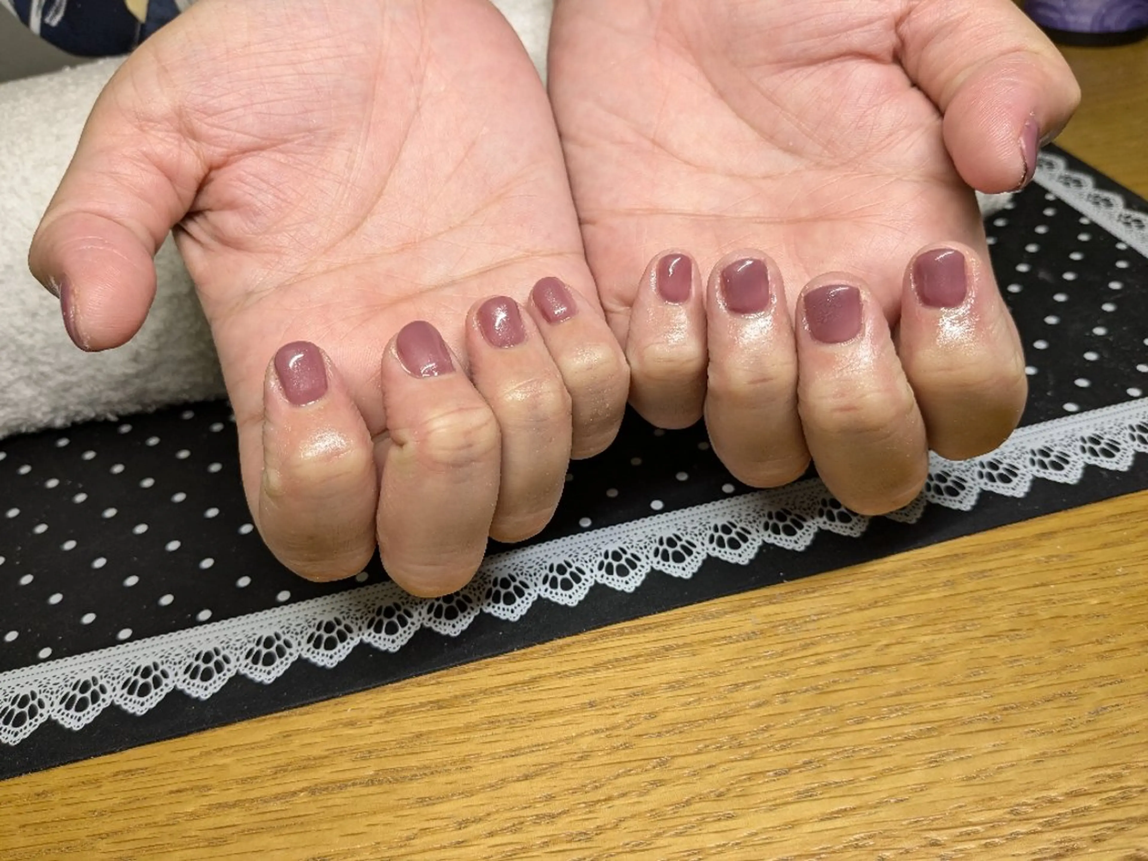 ネイル ワンカラーネイル hair make Re:birth所属・Re:birth Manaのマツエク・マツパデザイン