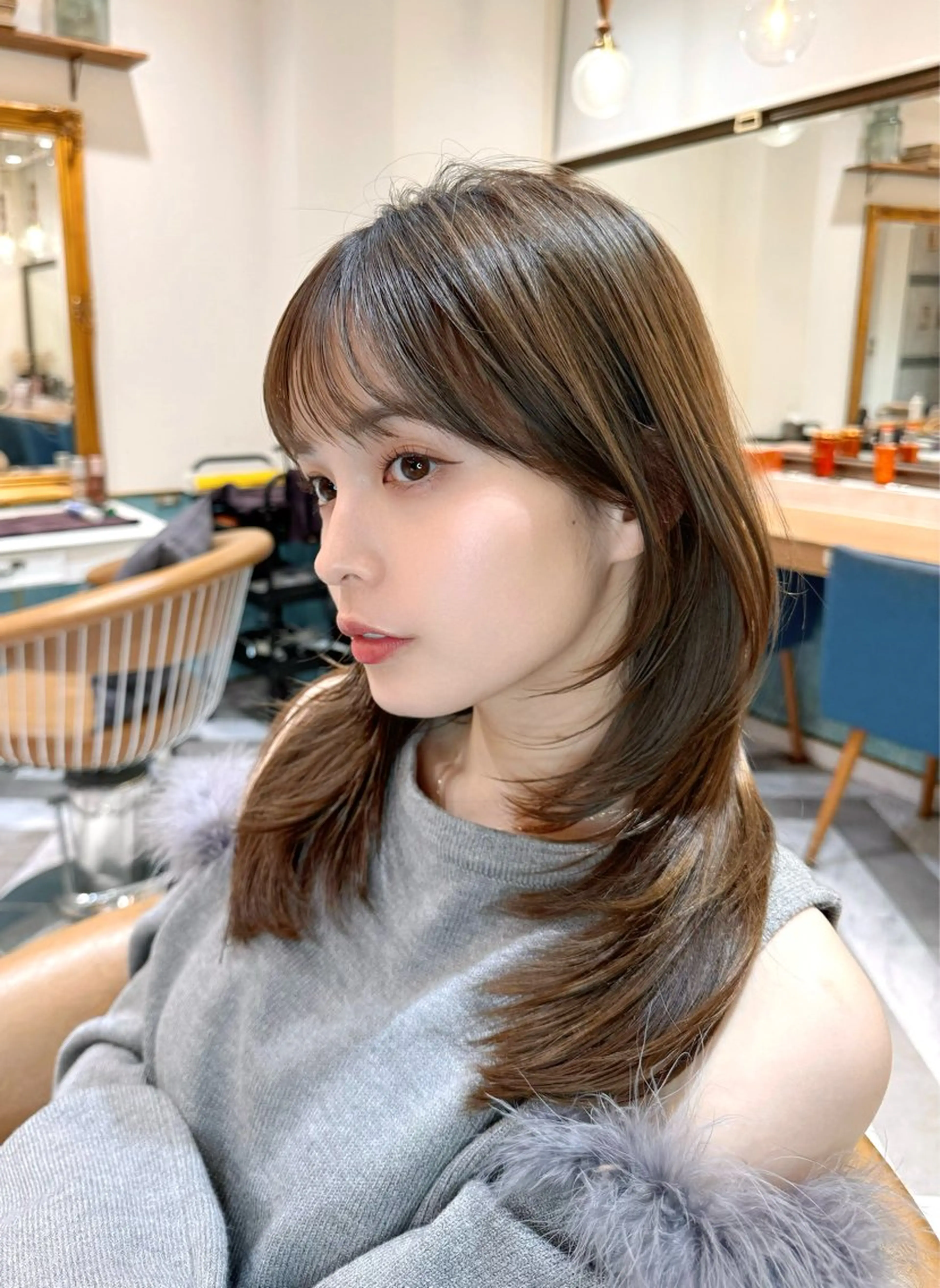ロング カラー カット ヘアカラー トリートメント 韓国ヘア/レイヤー/ 髪質改善🫧西田のヘアスタイル