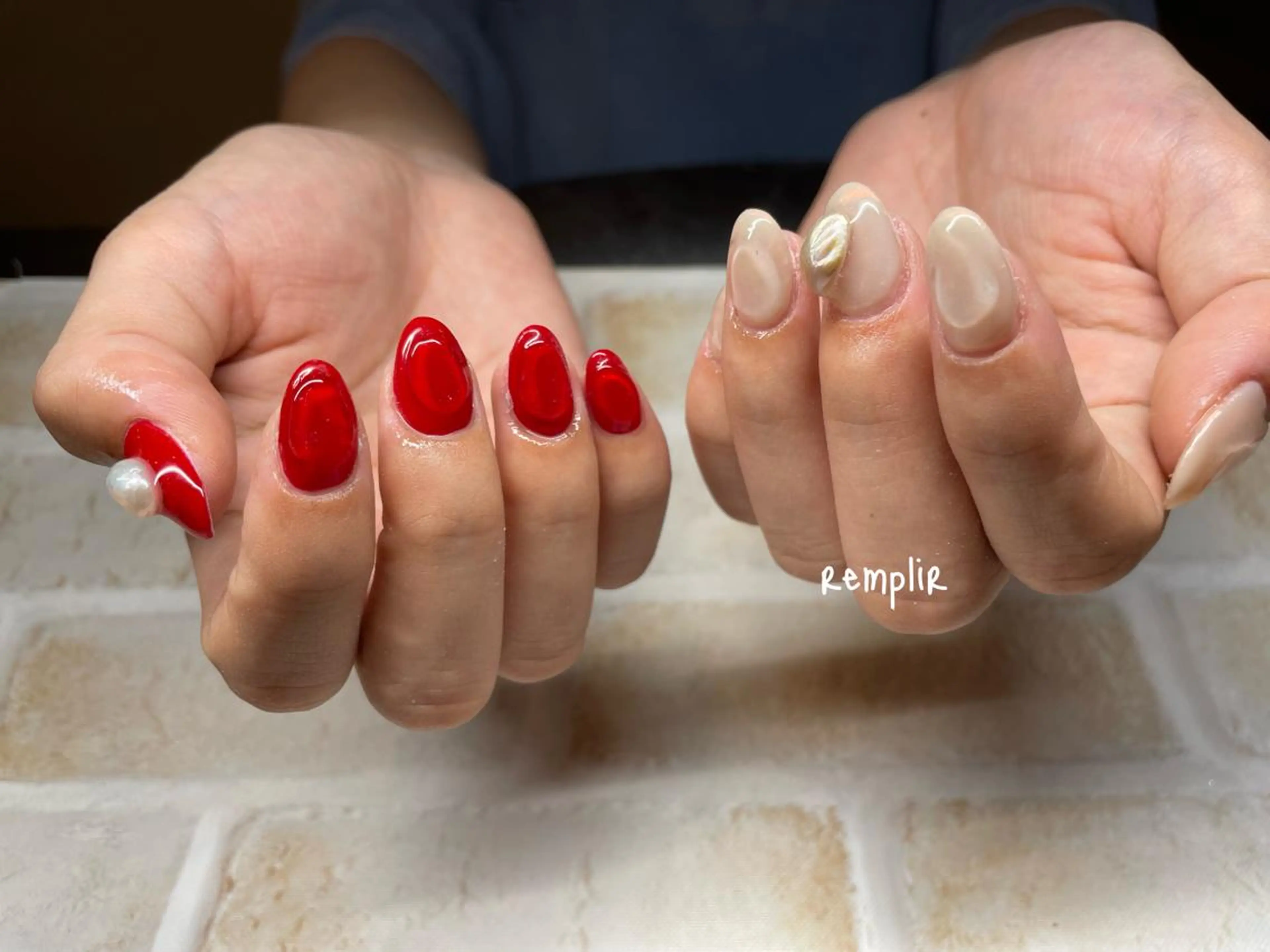 ネイル 赤色 ハンドネイル RANUN nailのネイルデザイン