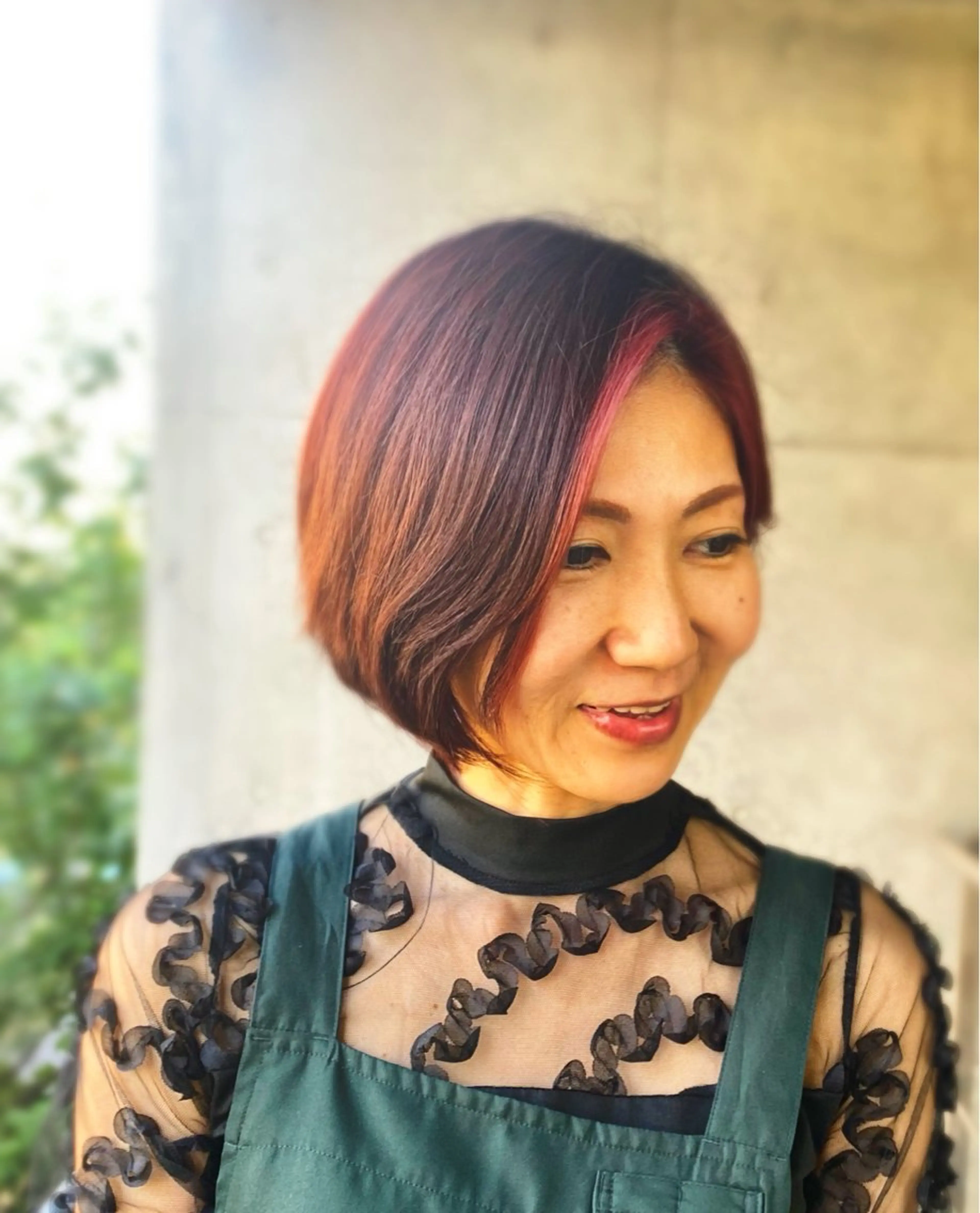 ショート カラー ブリーチ レッドカラー ヘアカラー PREVIA銀座渡辺 真矢のヘアスタイル