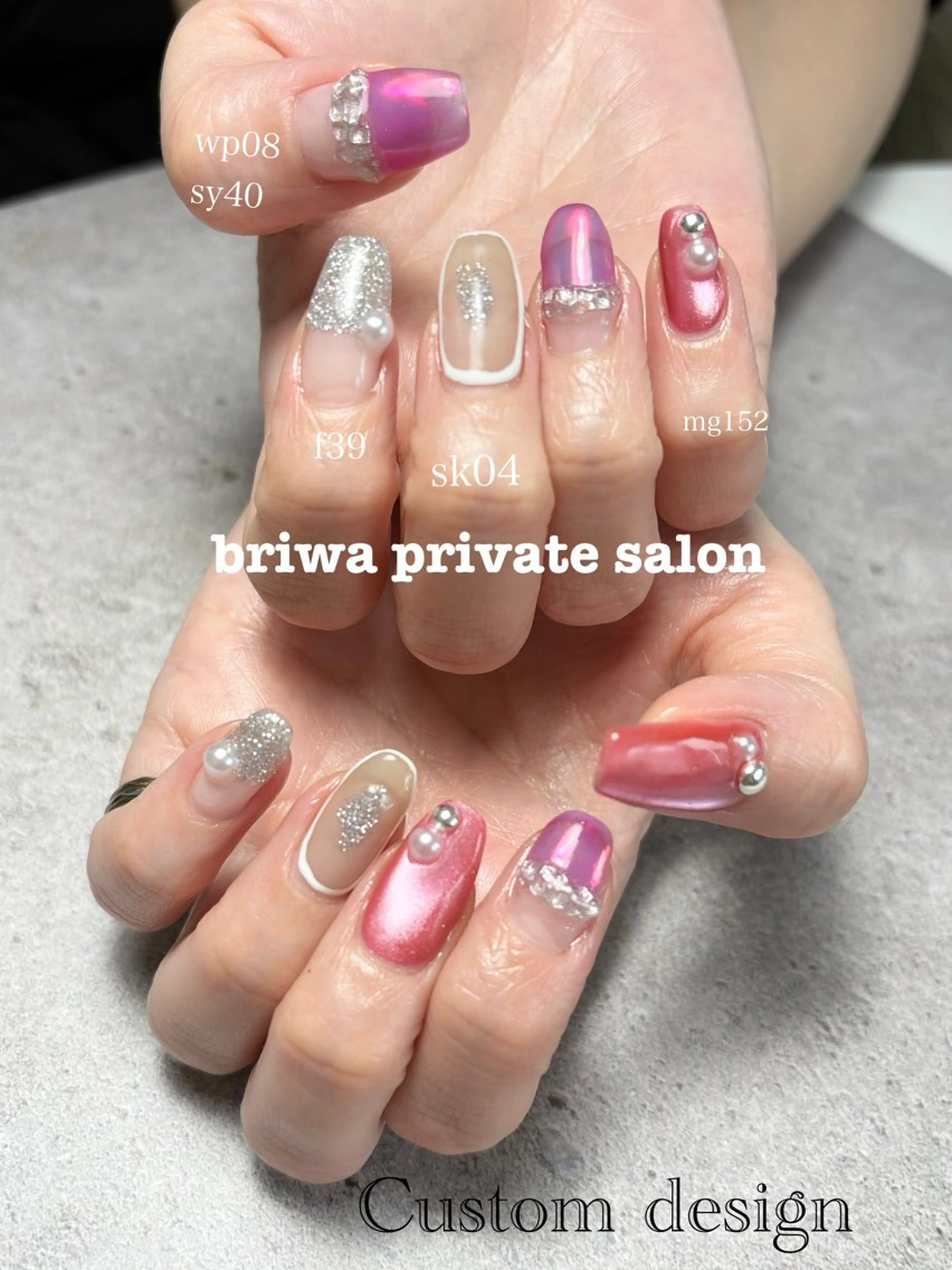 ネイル ハンドネイル Briwa✨nail 💅enoi ❤︎のネイルデザイン