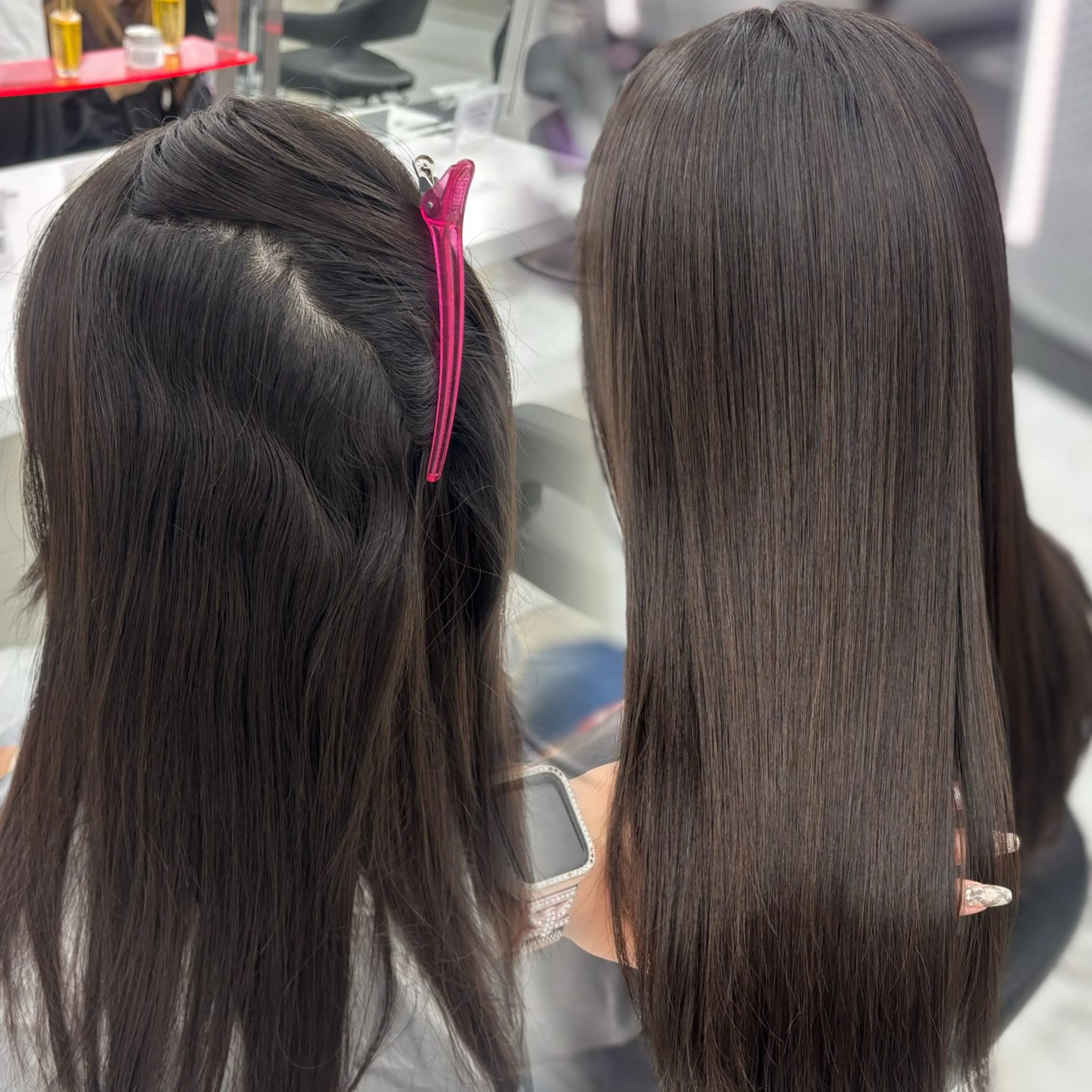 パーマ カット 縮毛矯正 かわいい艶髪🤍 れいな🤍のヘアスタイル