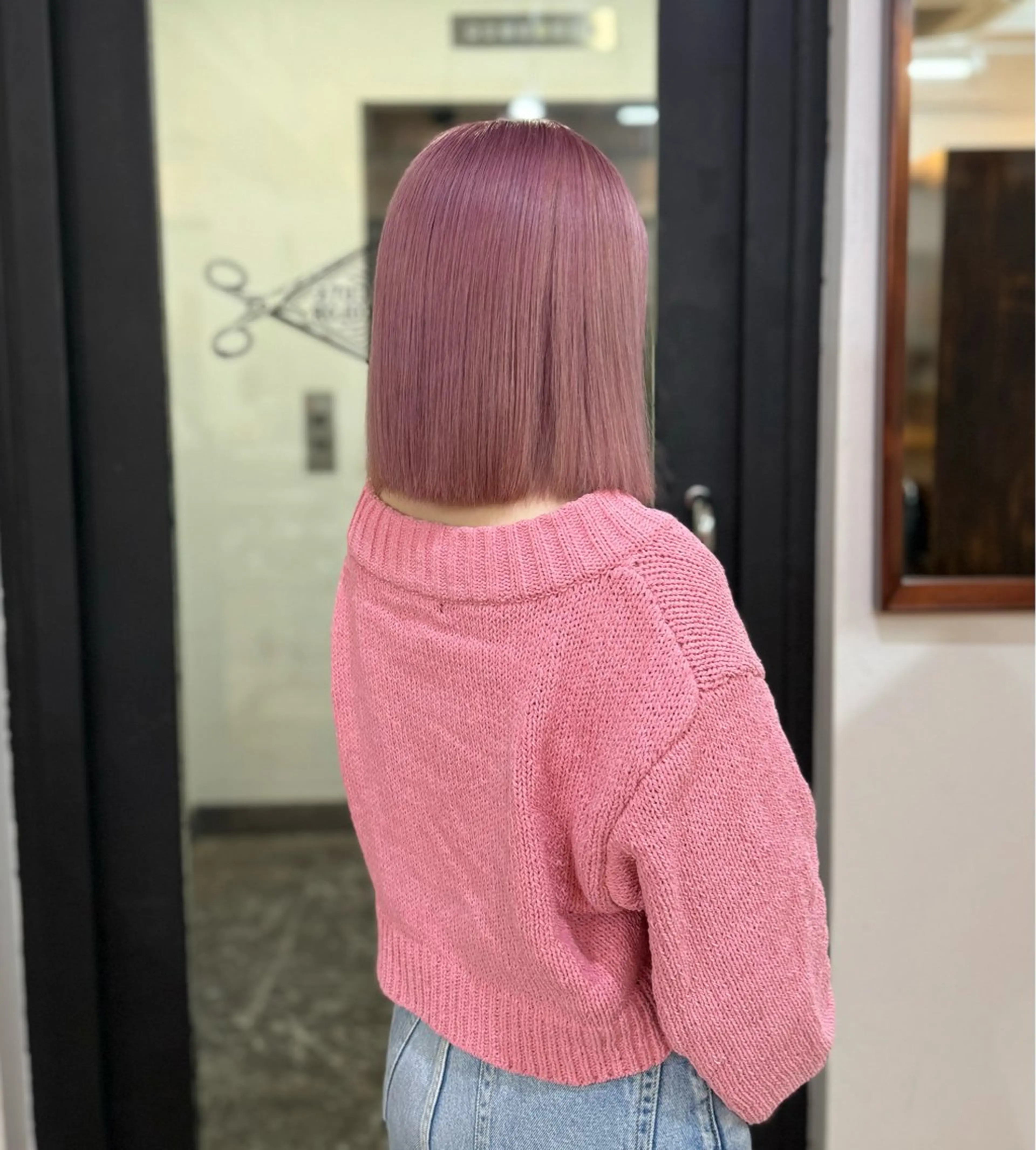 ミディアム カラー ピンクカラー 似合わせカット ヘアカラー ブリーチカラーモデル 募集中/ リョウスケのヘアスタイル
