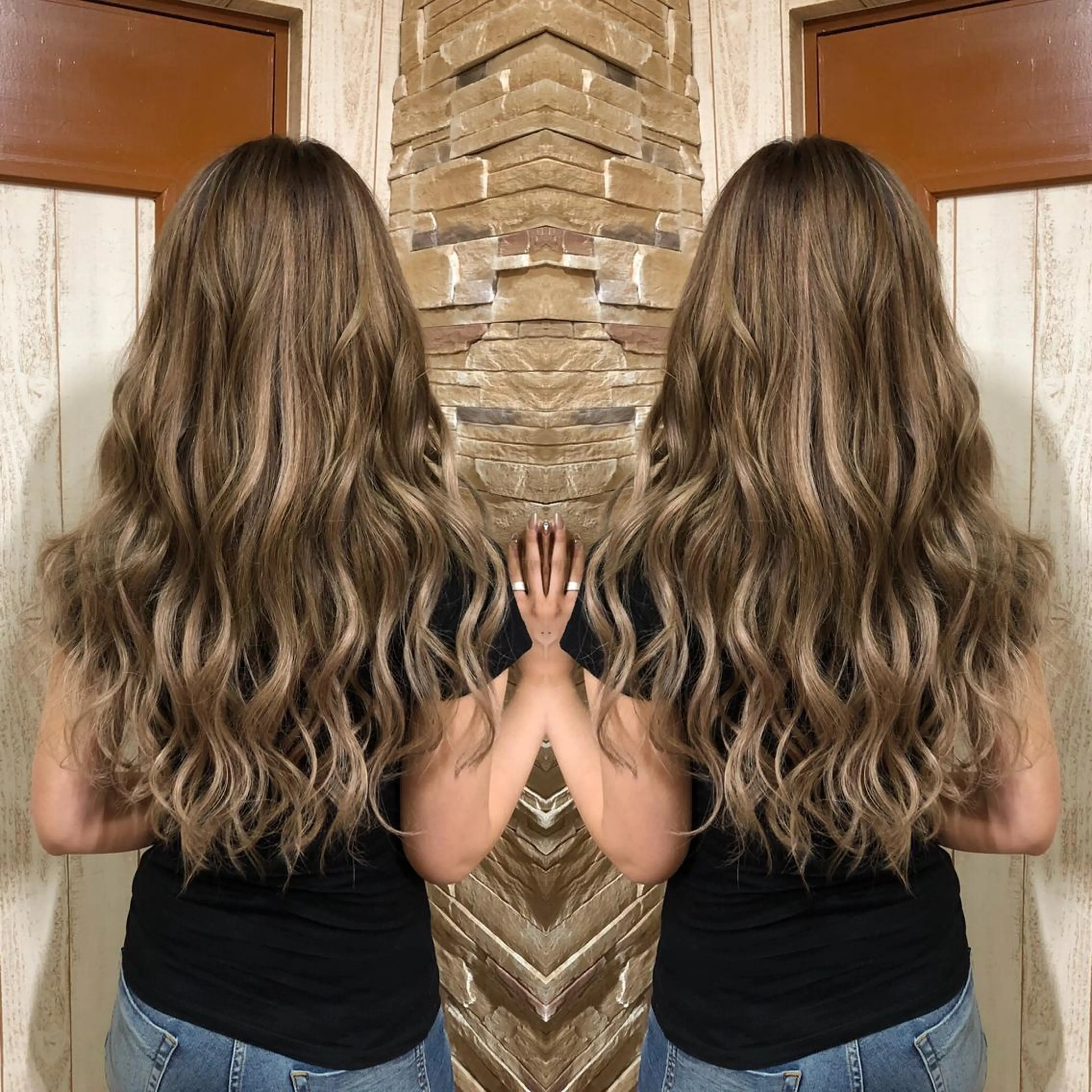 ロング カラー kr2s アメ村のヘアスタイル