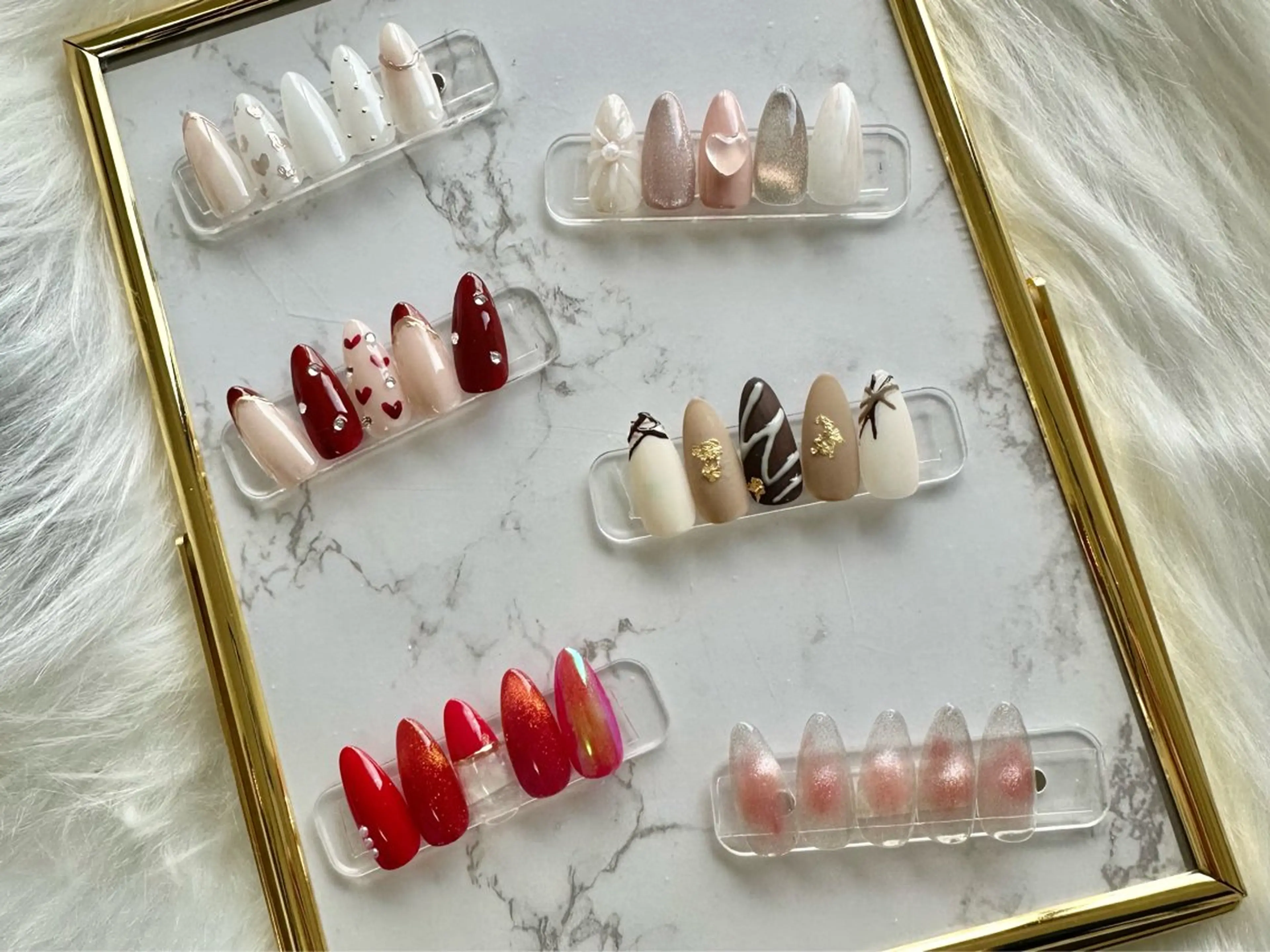 ネイル バレンタイン Bonheur 【ボヌール】のネイルデザイン