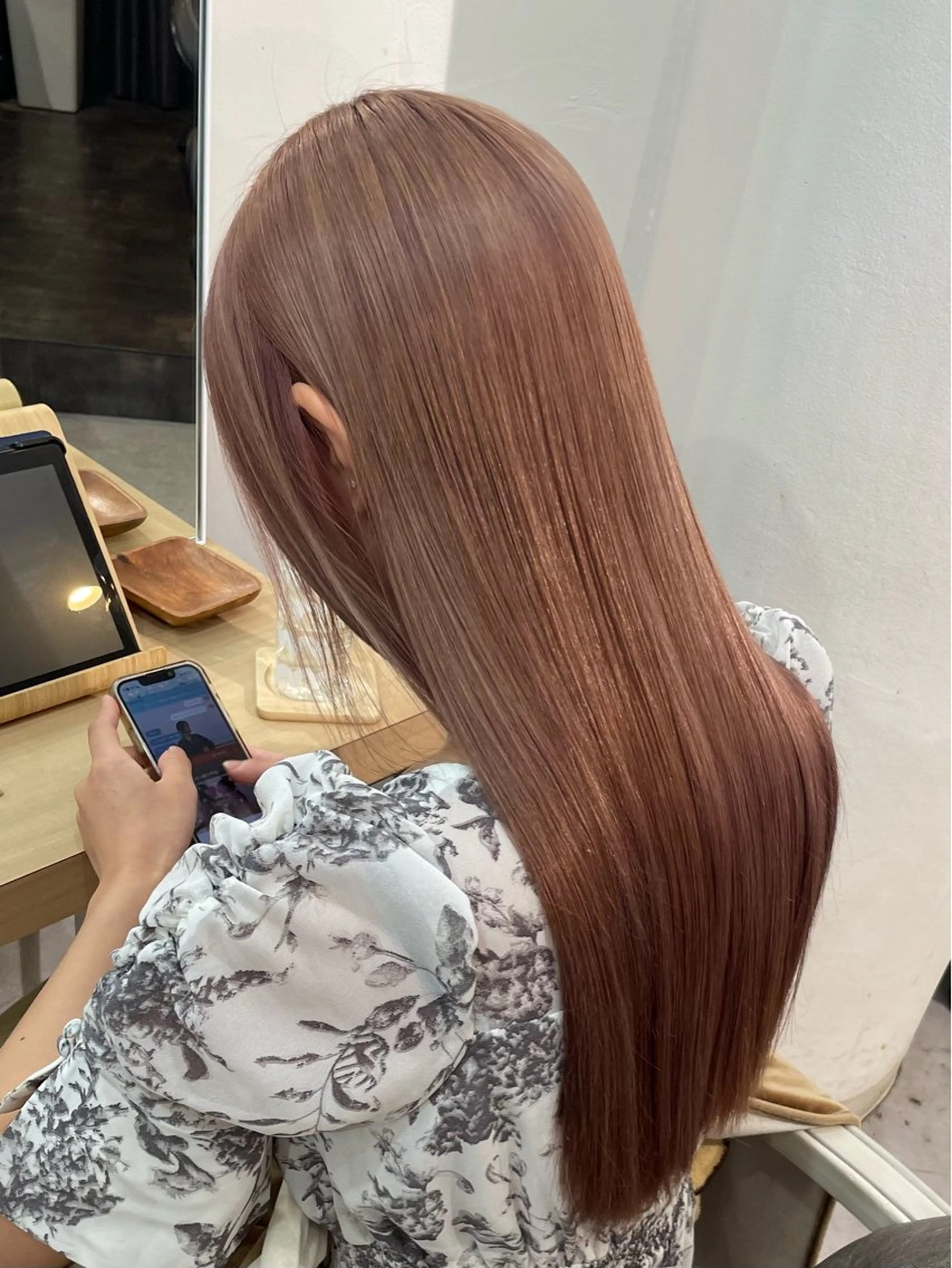 ロング カラー 💚色落ちまで可愛い 髪質改善カラーゆうまのヘアスタイル