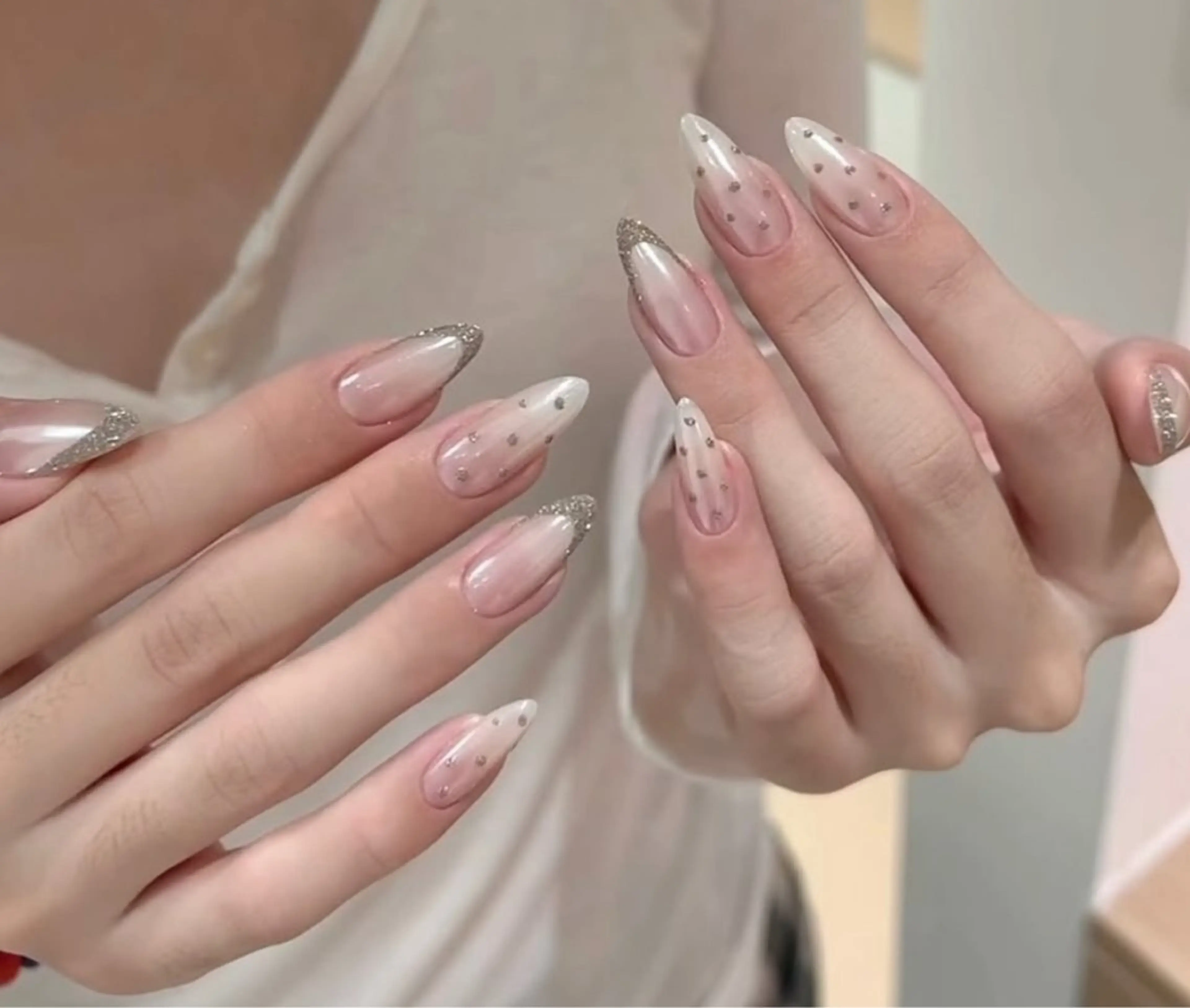 ネイル アートネイル フレンチネイル ジェルネイル キラキラネイル ニュアンスネイル ハンドネイル Ryu Nail Studio所属・Ryu Nail YukiChanのネイルデザイン