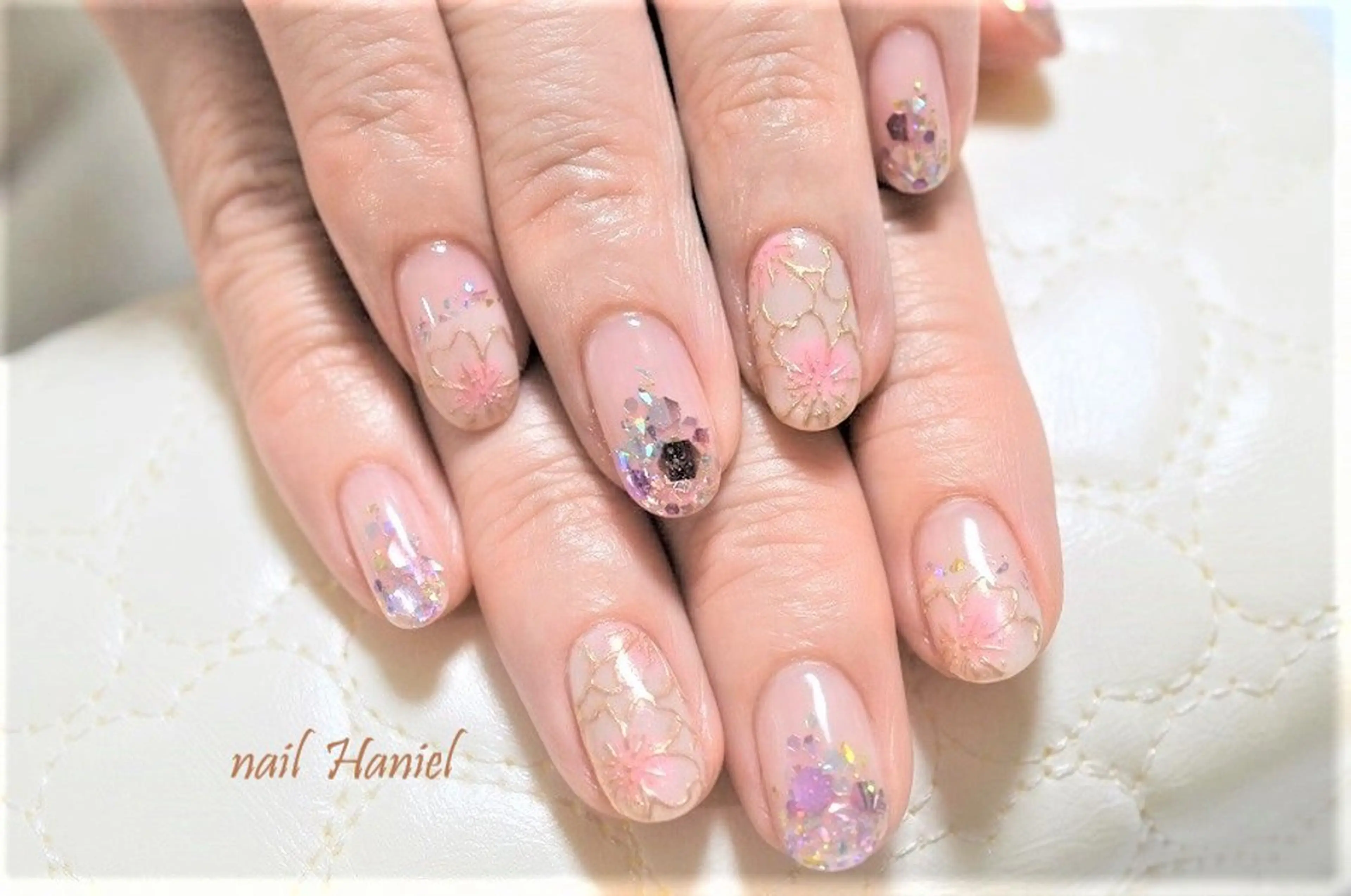 ネイル アートネイル ジェルネイル オフィスネイル パラジェル ハンドネイル nail Haniel所属・半蔵門サロンハニエル 魅神 ちよのネイルデザイン