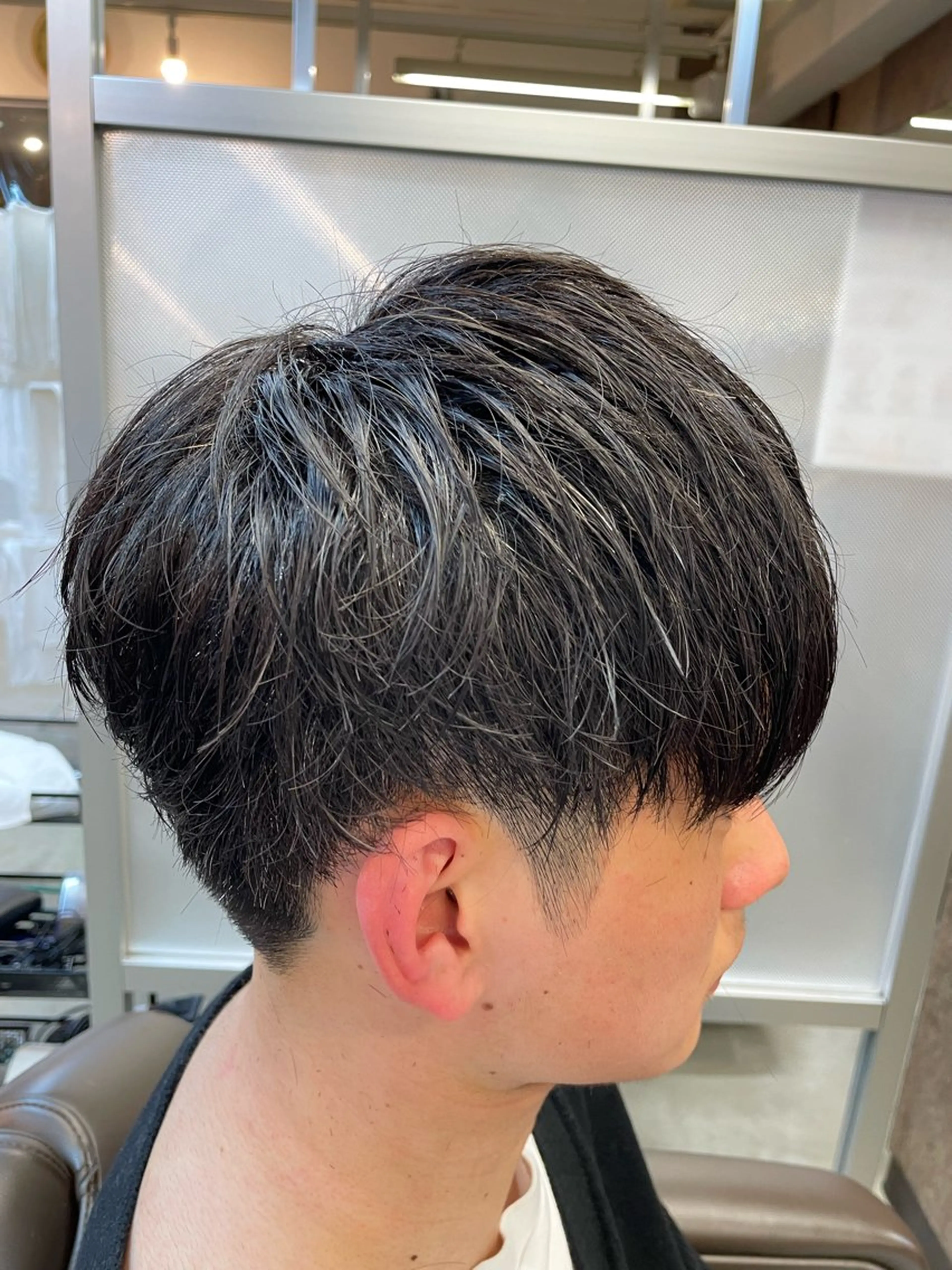 ショート メンズ マッシュ 刈り上げ メンズパーマ特化 カバヤマ　リョウのヘアスタイル