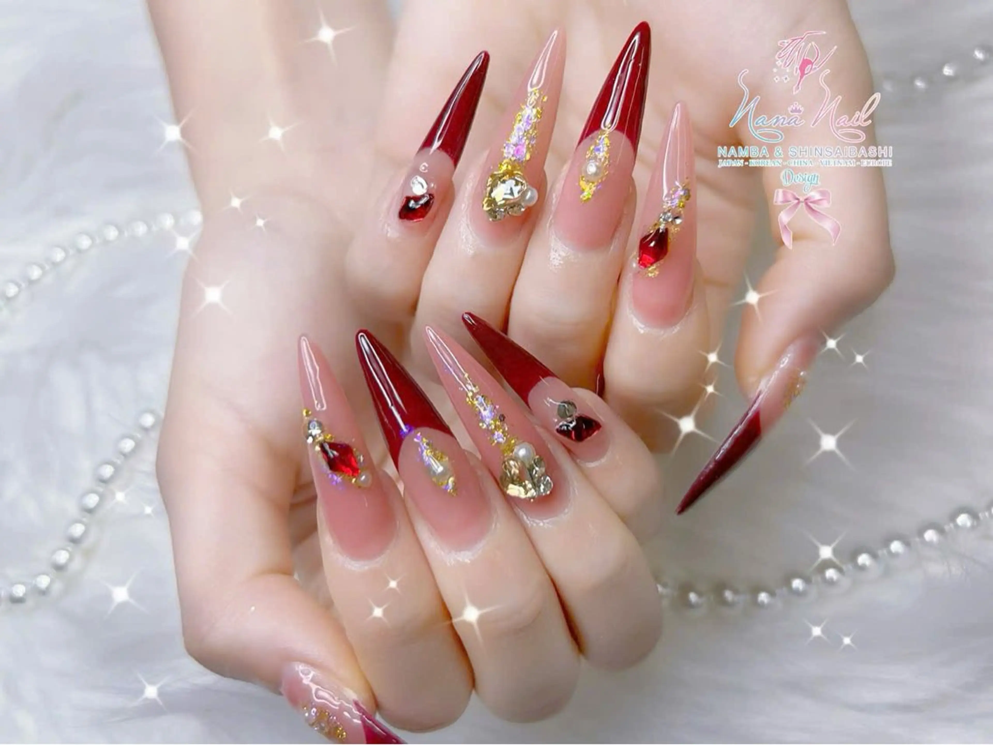 ネイル チークネイル 桜ネイル フラッシュネイル フットネイル ジェルネイル リナネイル 長堀橋店/東心斎橋店のネイルデザイン