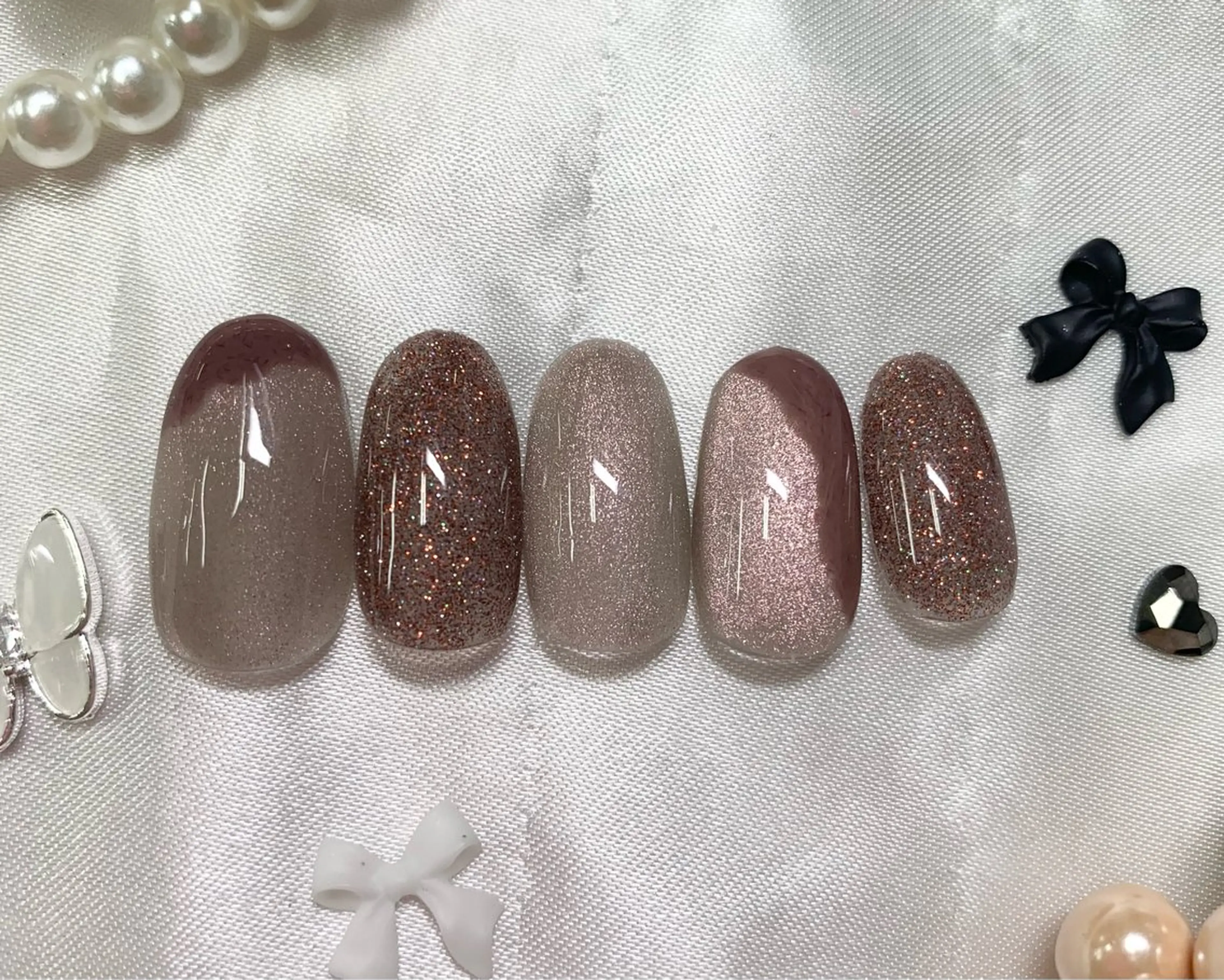 ネイル ハンドネイル ネイルPetit Ribbonのネイルデザイン