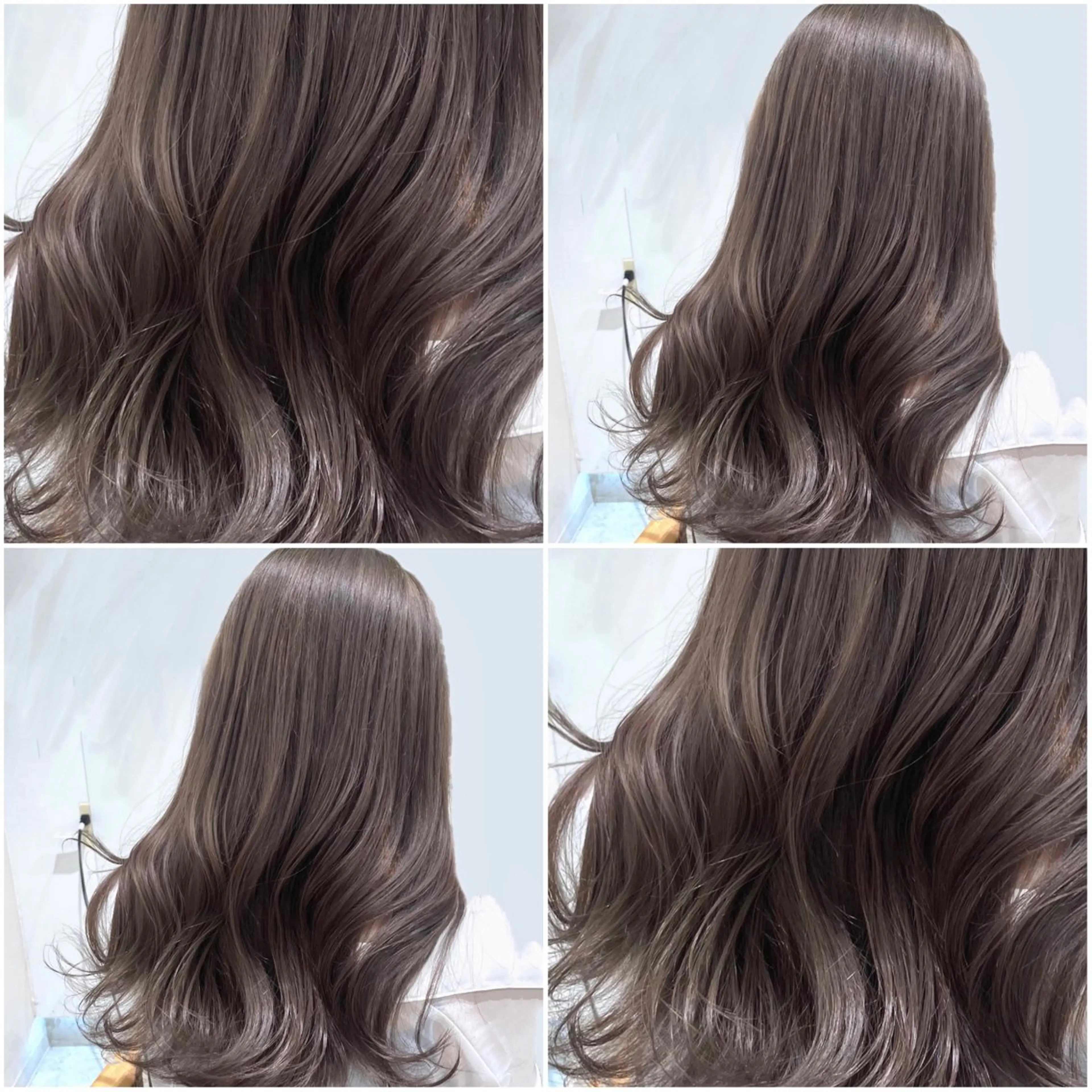 セミロング カラー ブリーチ ハイトーンカラー 髪質改善 トリートメント 心斎橋/ブリーチなし 髪質改善/レイヤーのヘアスタイル