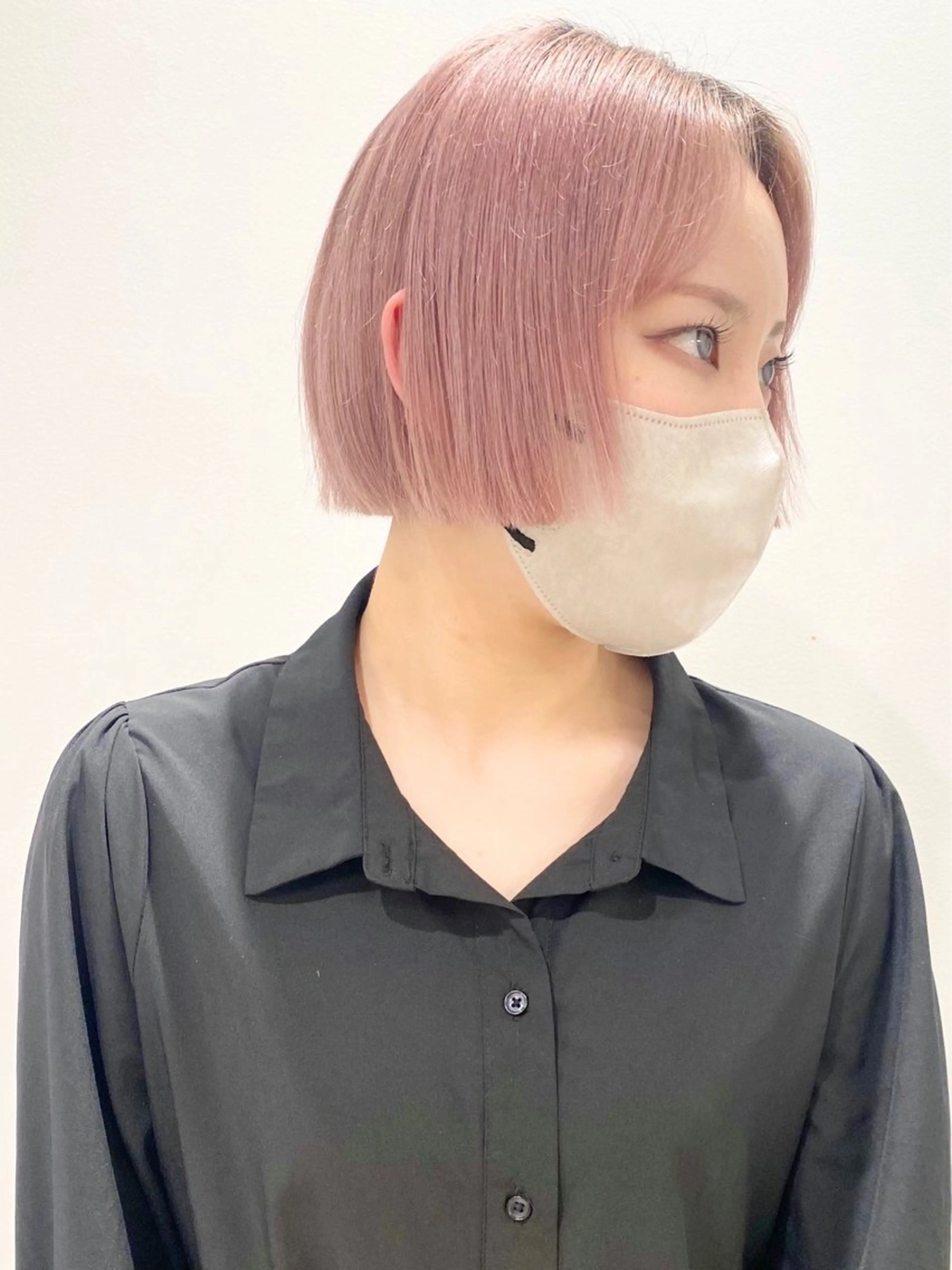 ミディアム 切りっぱなしボブ ボブ カット 石山 /切りっぱなしボブのヘアスタイル