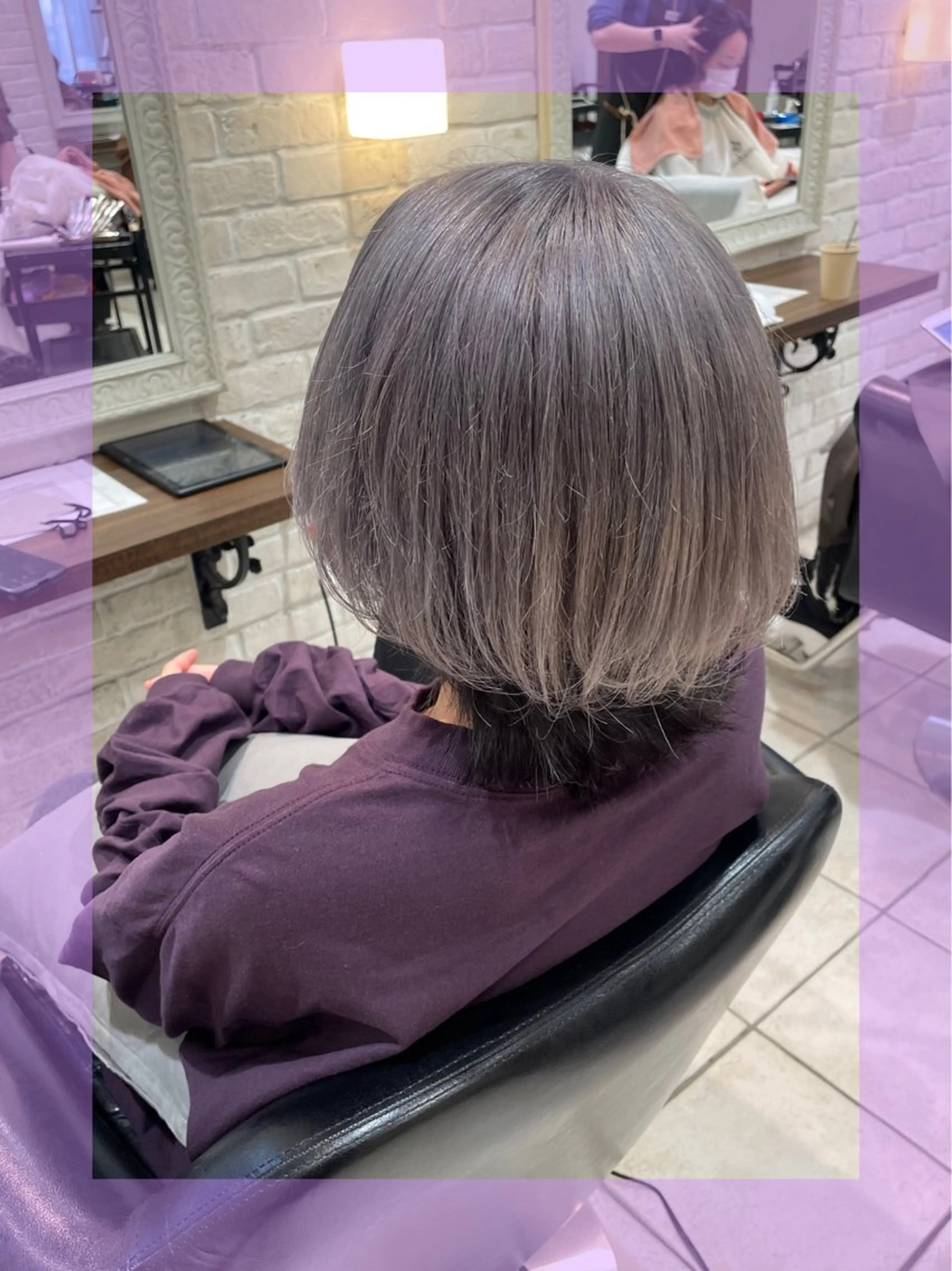 ミディアム カラー ヘアアレンジ ウルフカット 🦄ブリーチ💜エク ステ💜MIU🦄のヘアスタイル