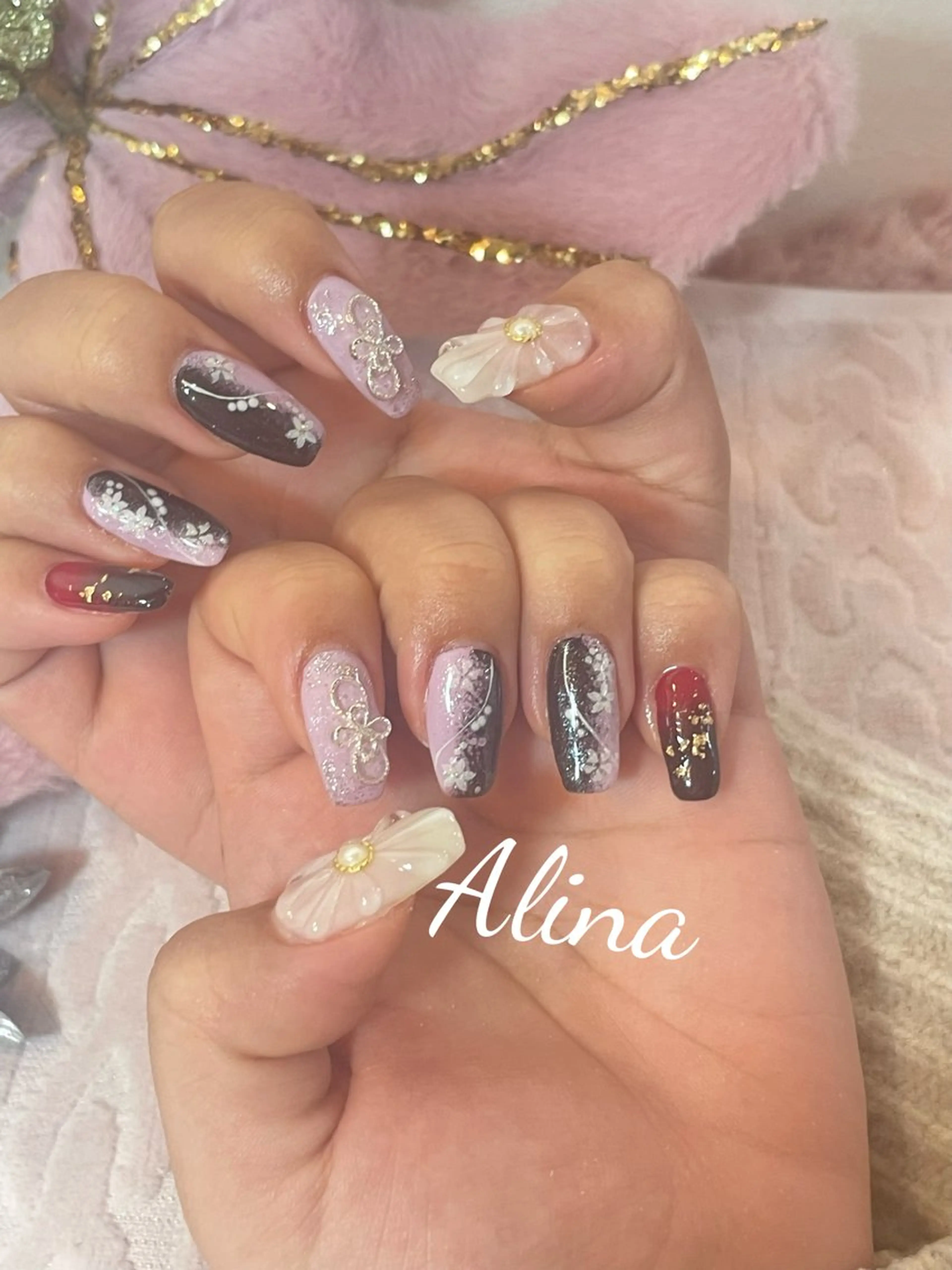 セミロング 清水 恵美のネイルデザイン