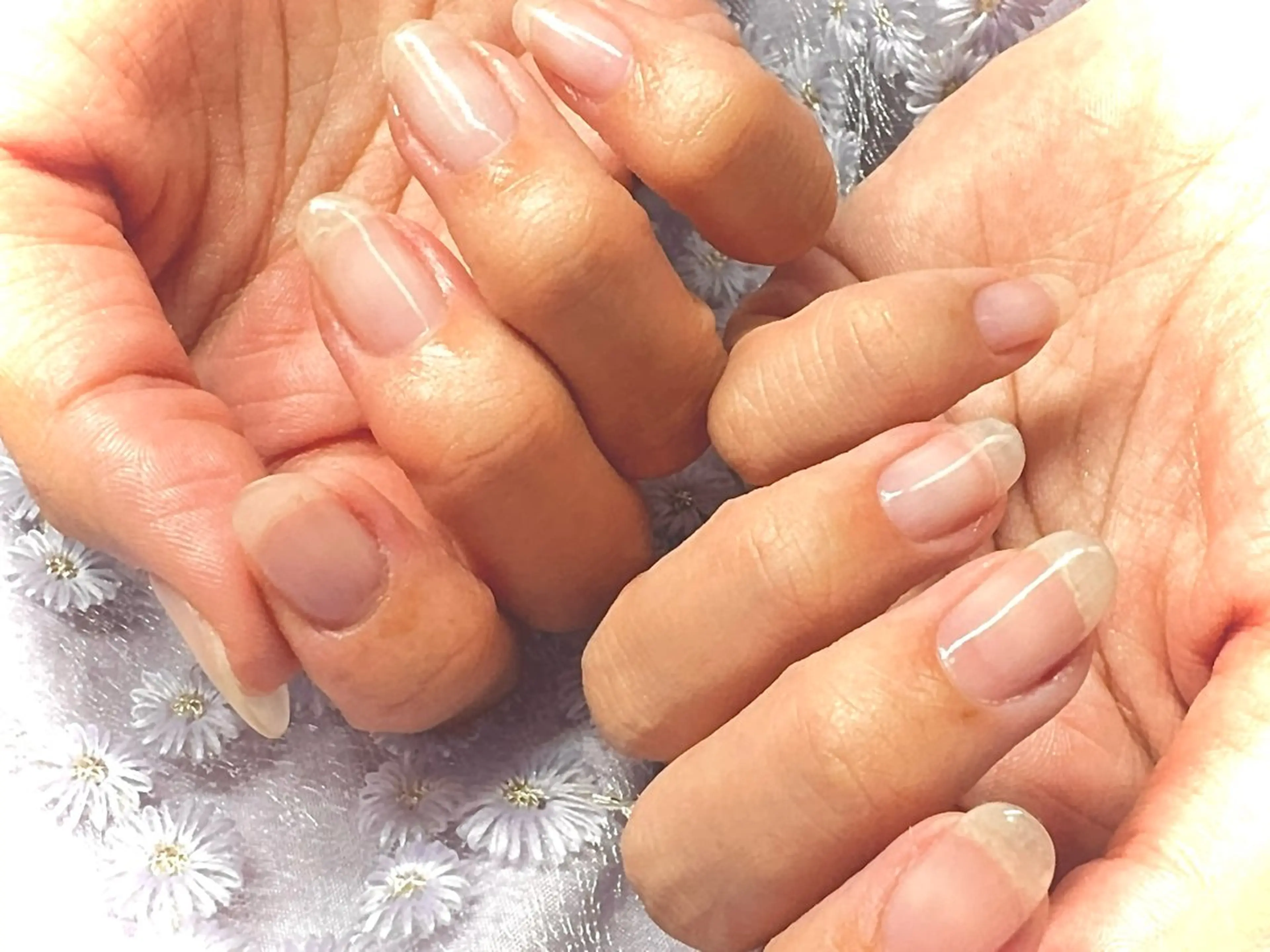 ネイル クリアネイル ジェルネイル パラジェル MILImili nailのネイルデザイン