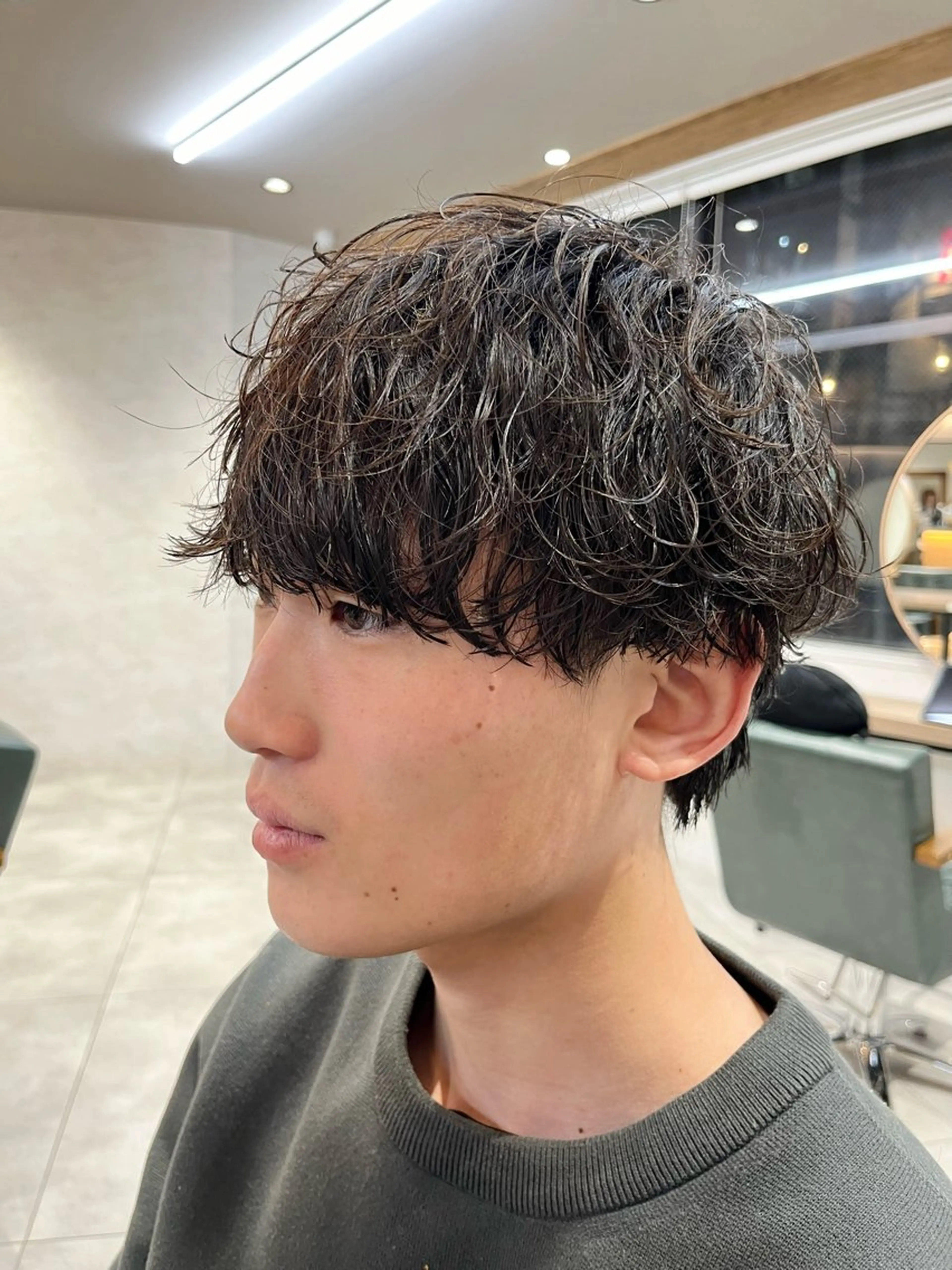 ショート パーマ 茅場 悠介のヘアスタイル