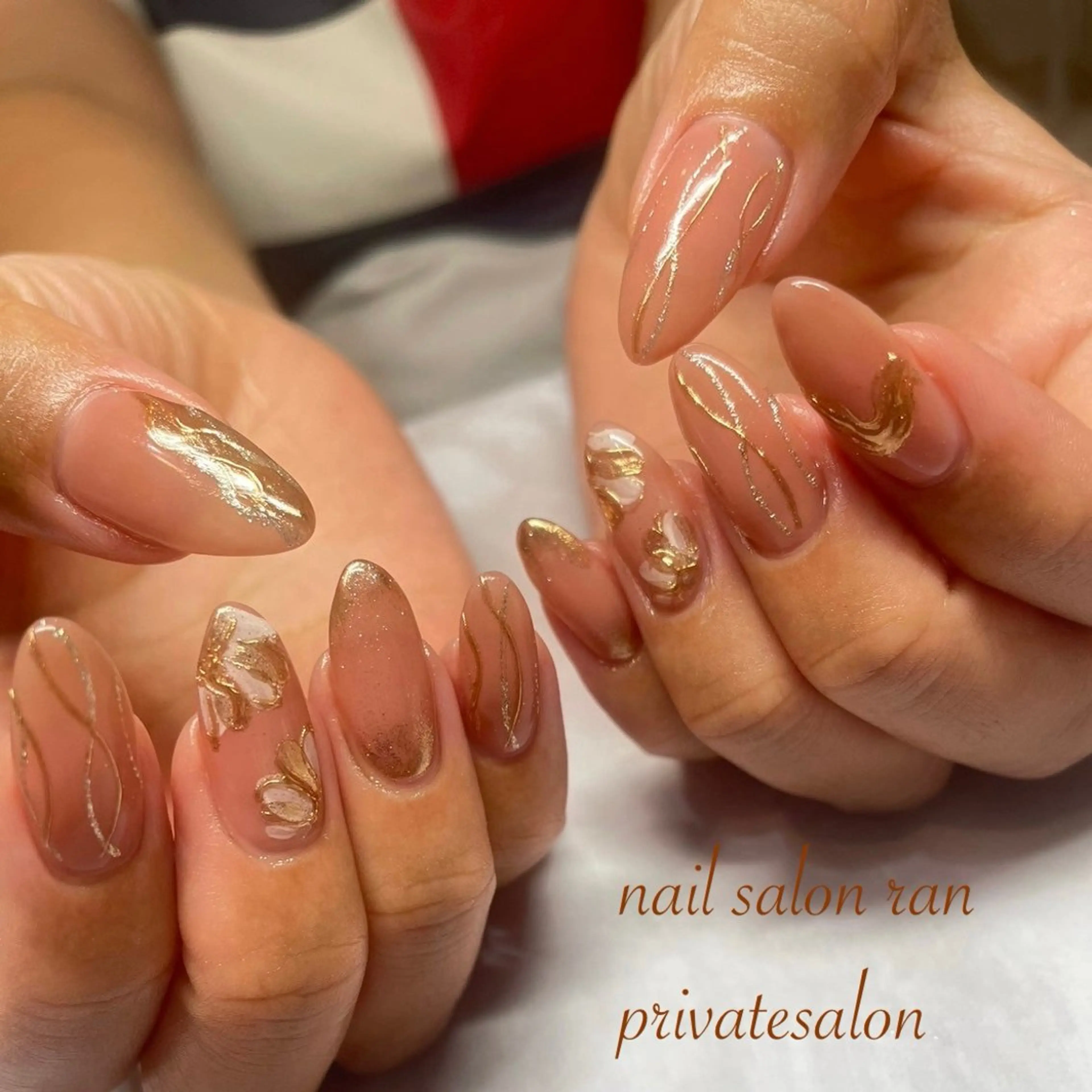 ネイル アートネイル ミラーネイル ニュアンスネイル ハンドネイル ハンドケア nailsalon ranのネイルデザイン