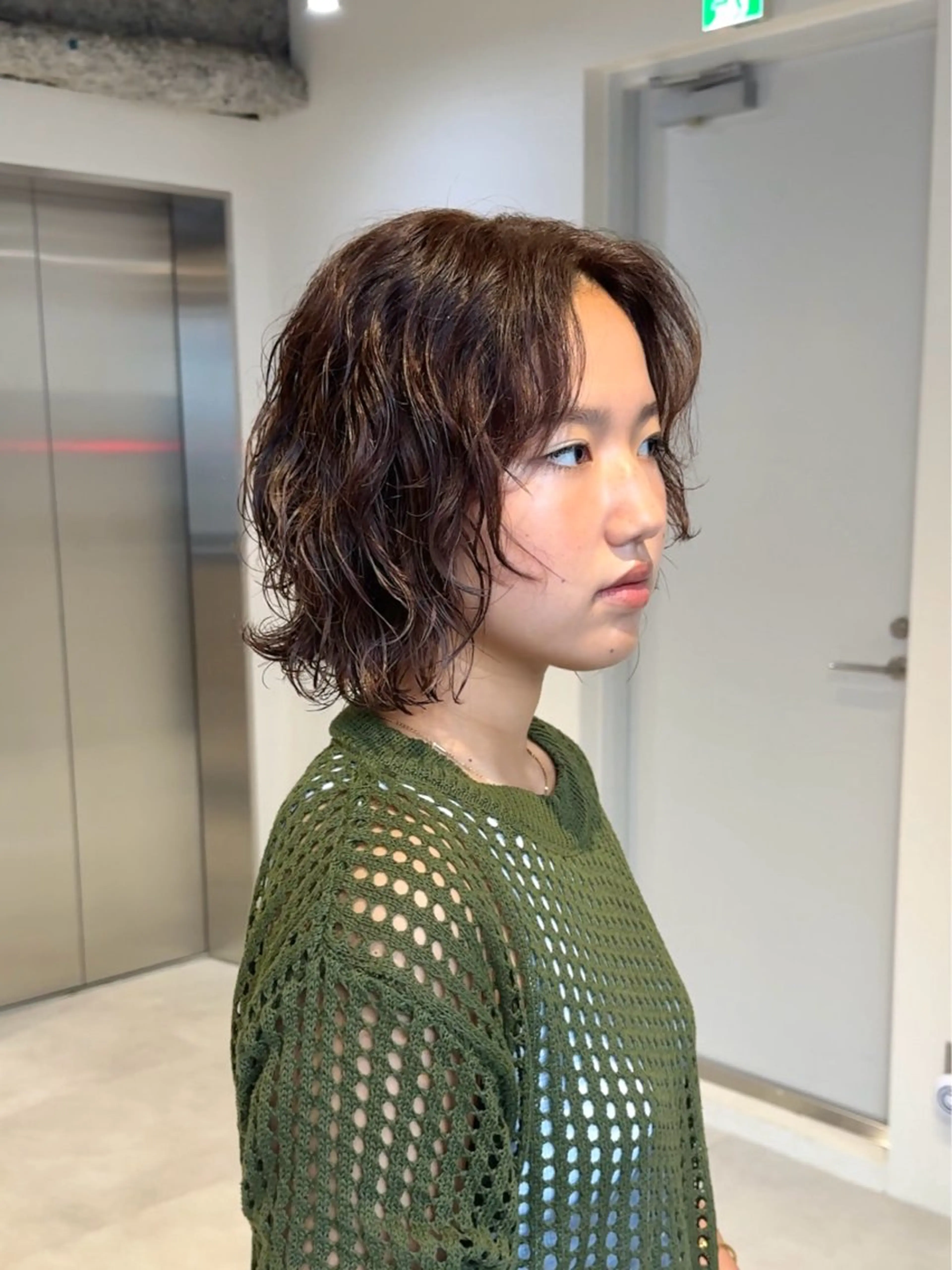 ミディアム ボブ くせ毛 10月カット無料！ 当日予約〇大村✨️のヘアスタイル
