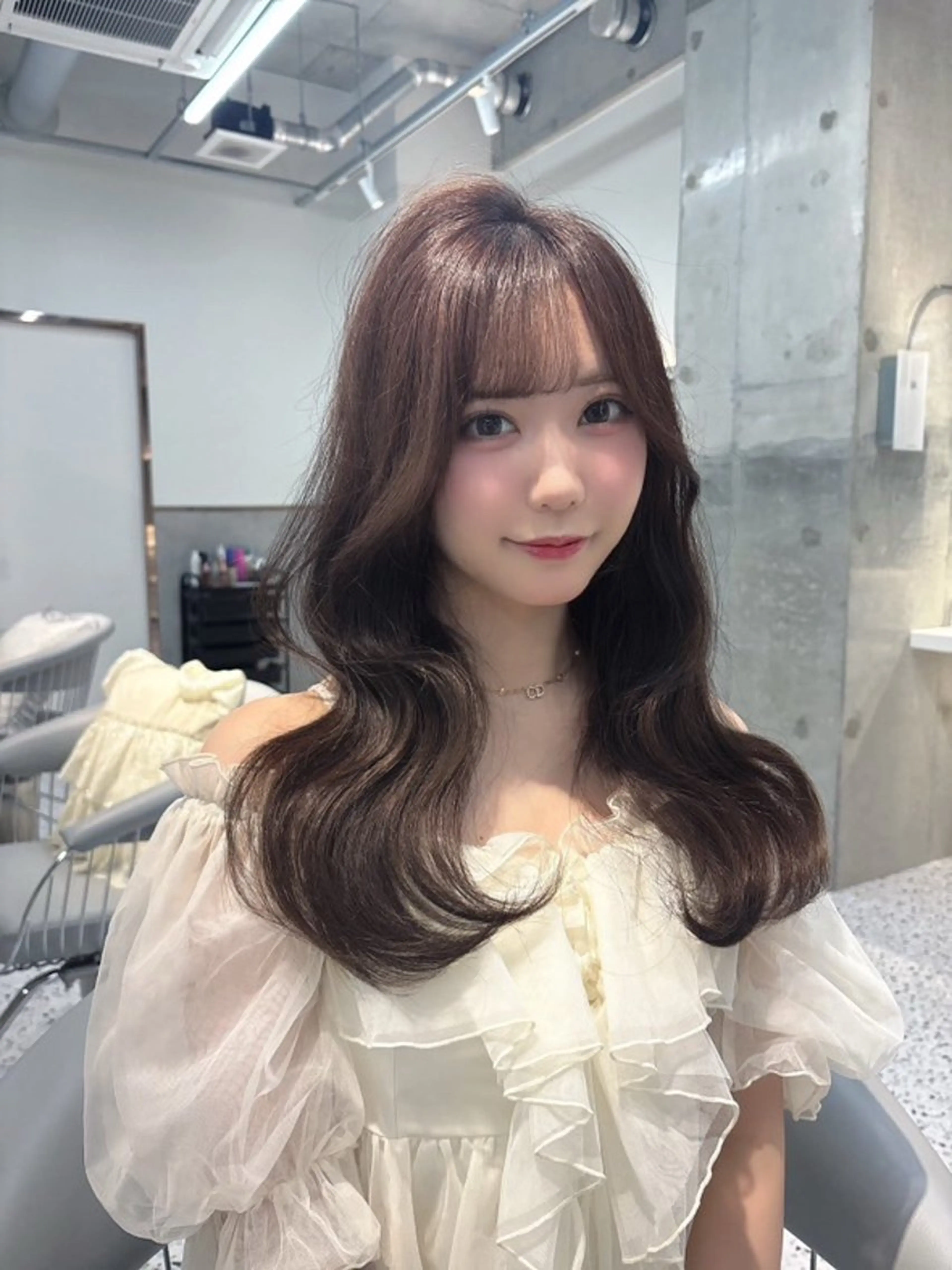 ロング カラー ヘアカラー トリートメント 髪質改善×韓国ヘアサロン Role 博多【ロール】所属・yui🎀ブリーチ なしWカラー／博多のヘアスタイル