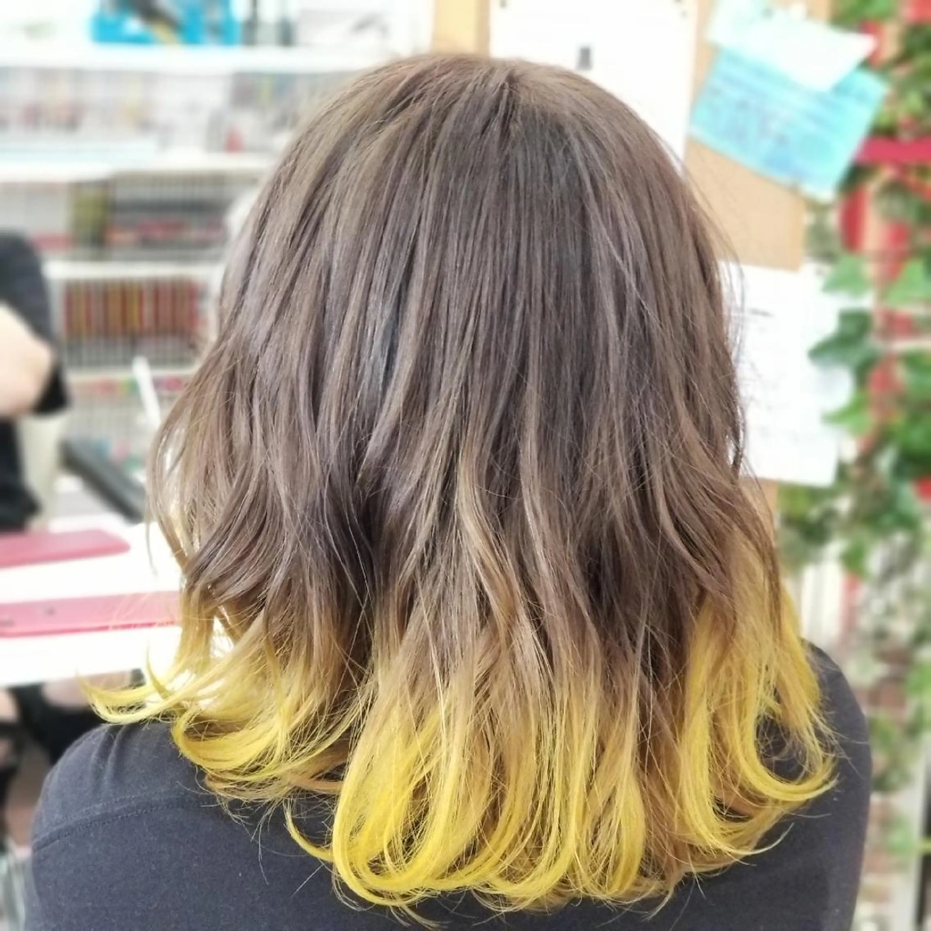 ミディアム カラー ヘアカラー トリートメント 植田 修平/エクステ /髪質改善カラーのヘアスタイル