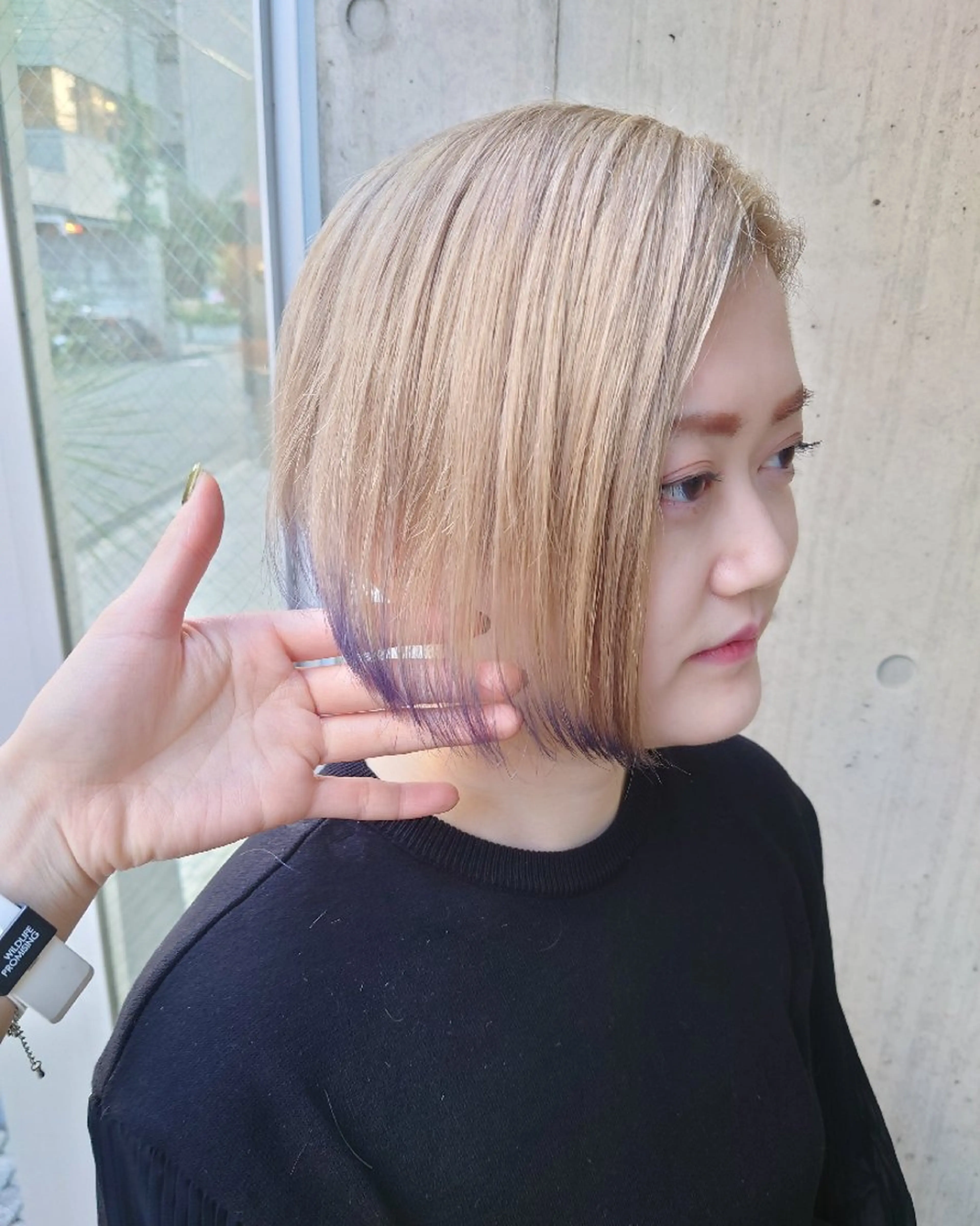ショート カラー ベージュカラー ブロンド バイオレットカラー Paddle所属・【メンズスタイル】 ﾏｴﾇﾏｷﾎのヘアスタイル