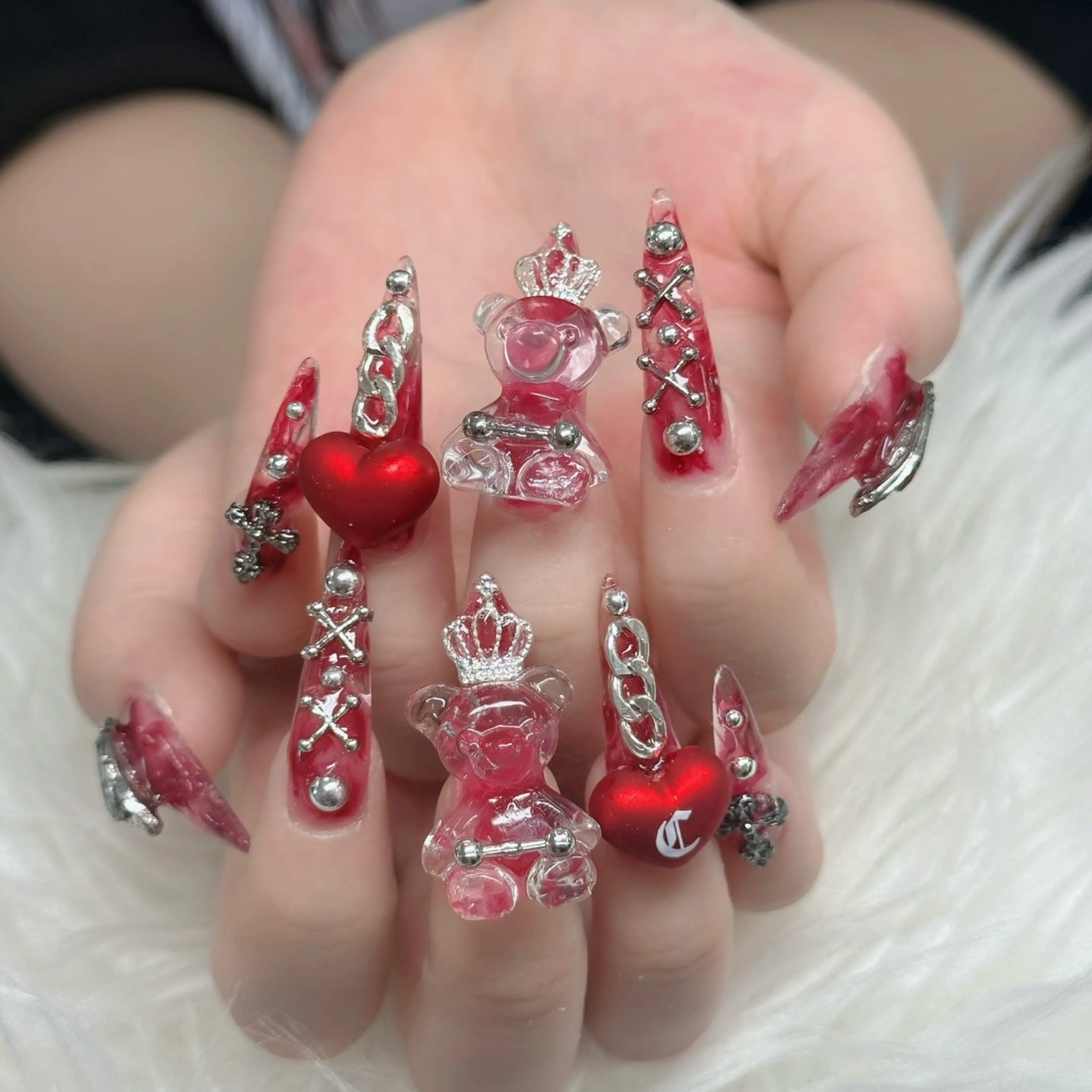 ネイル フットネイル フレンチネイル グラデーション 韓国ネイル ロングネイル ハンドネイル Hani Nail Salonのネイルデザイン