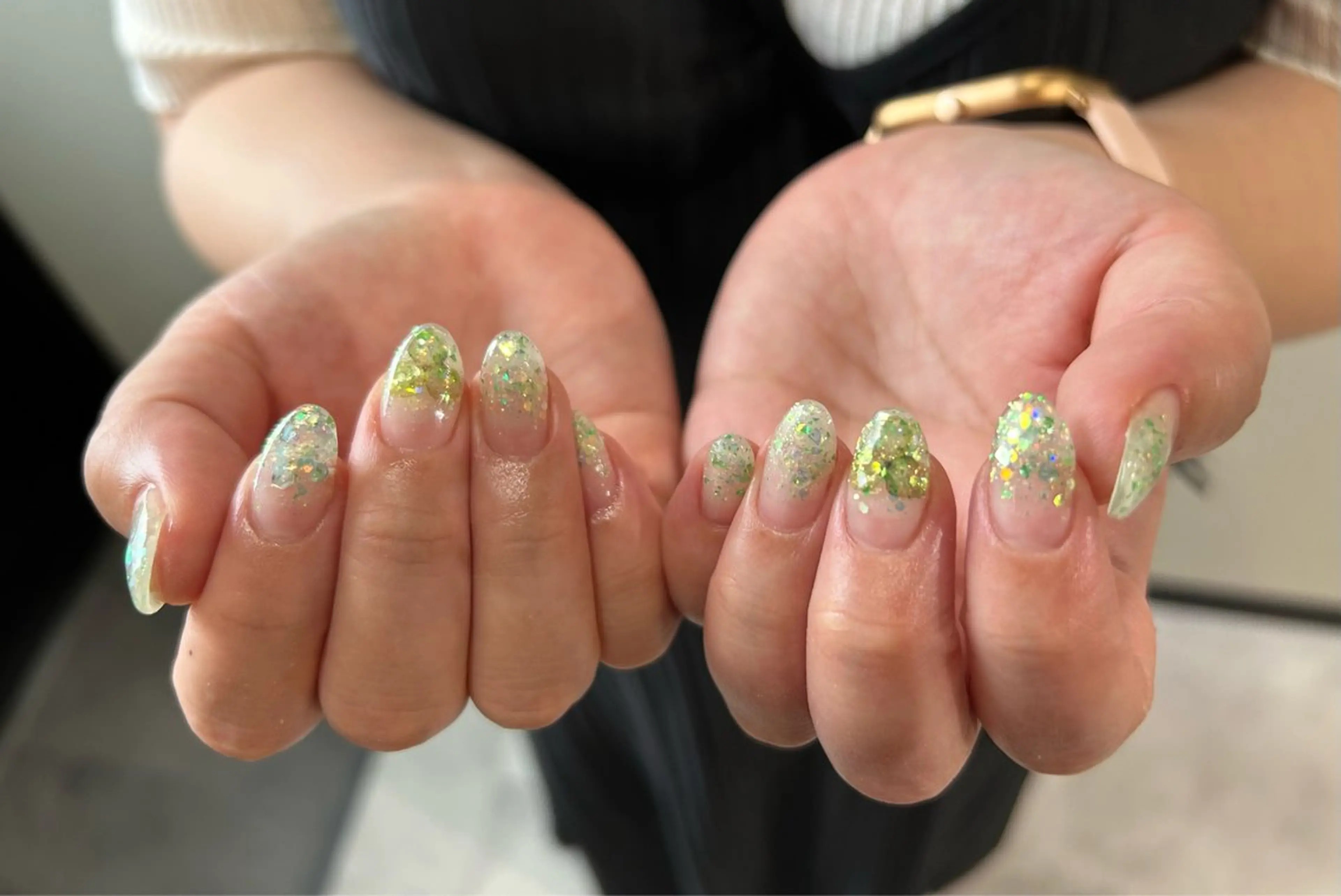 ネイル ラメ(グリッター) ラメグラデーション ululimi nailsalonのネイルデザイン