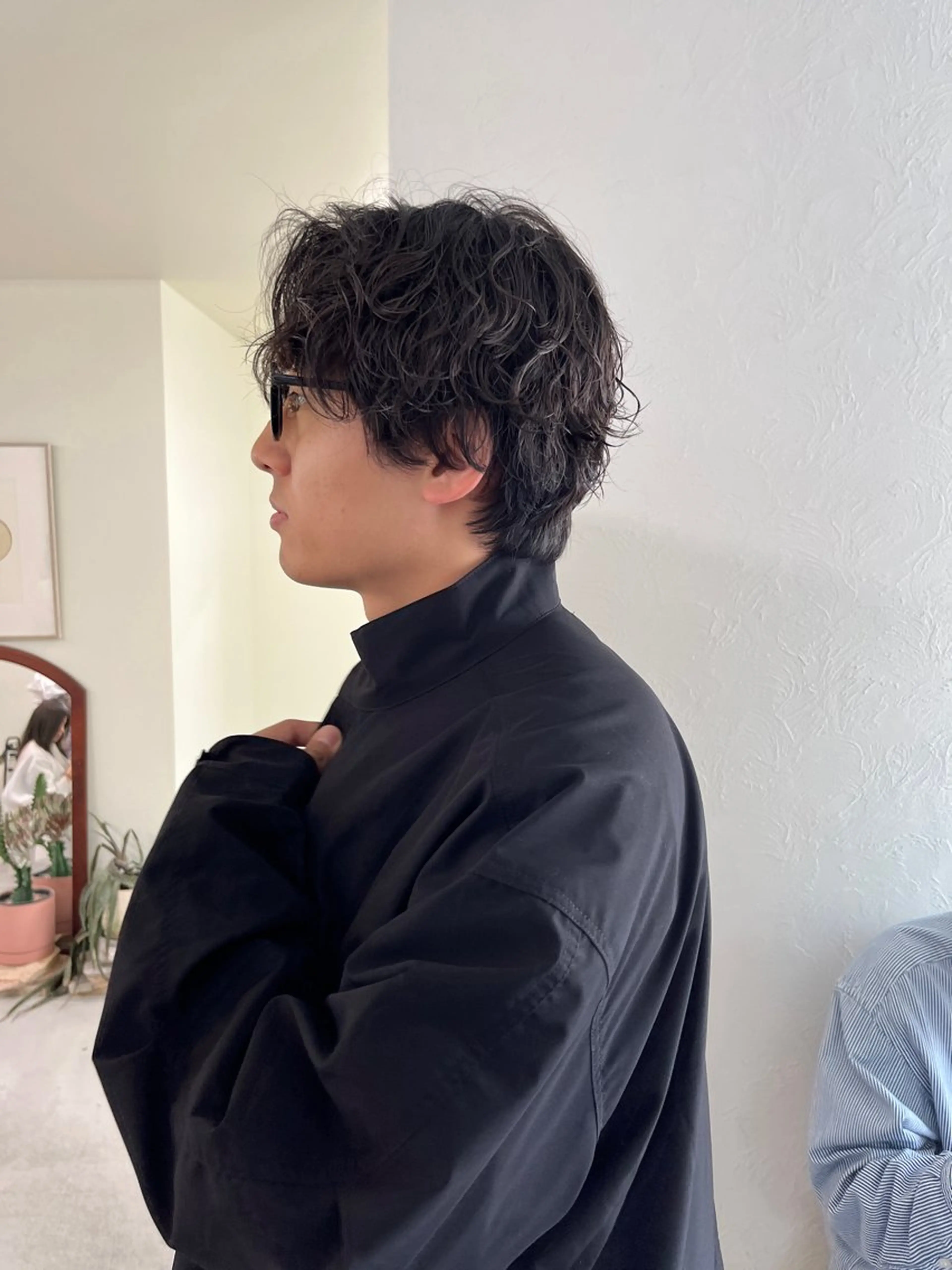 ショート パーマ メンズ メンズパーマ ショートヘア メンズハイトーン/栄 /イトウタケルのヘアスタイル