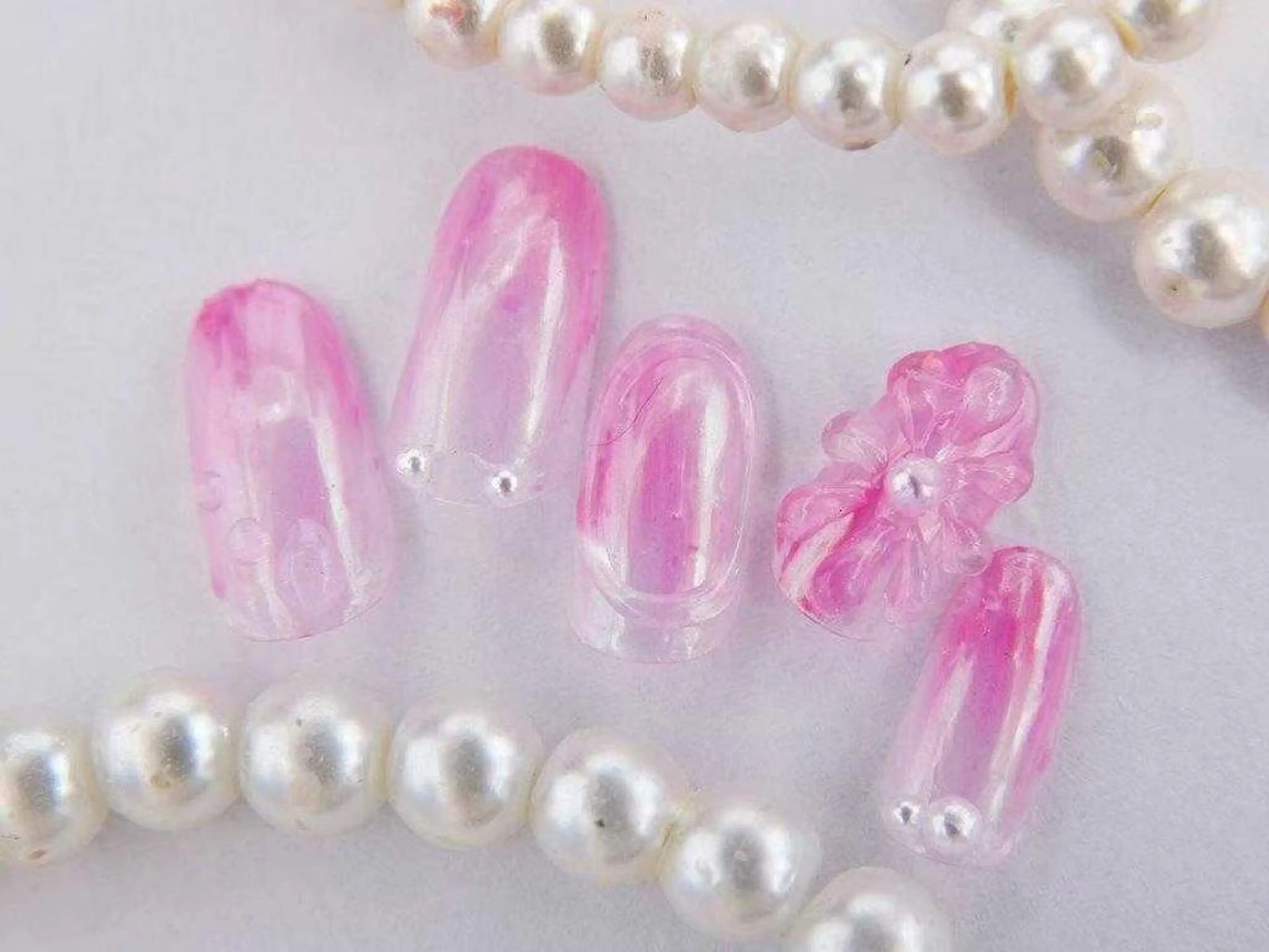 ネイル 桜ネイル 成人式 長さ出し フラッシュネイル フットネイル 💗🪽Tiary Nail🪽💗のネイルデザイン