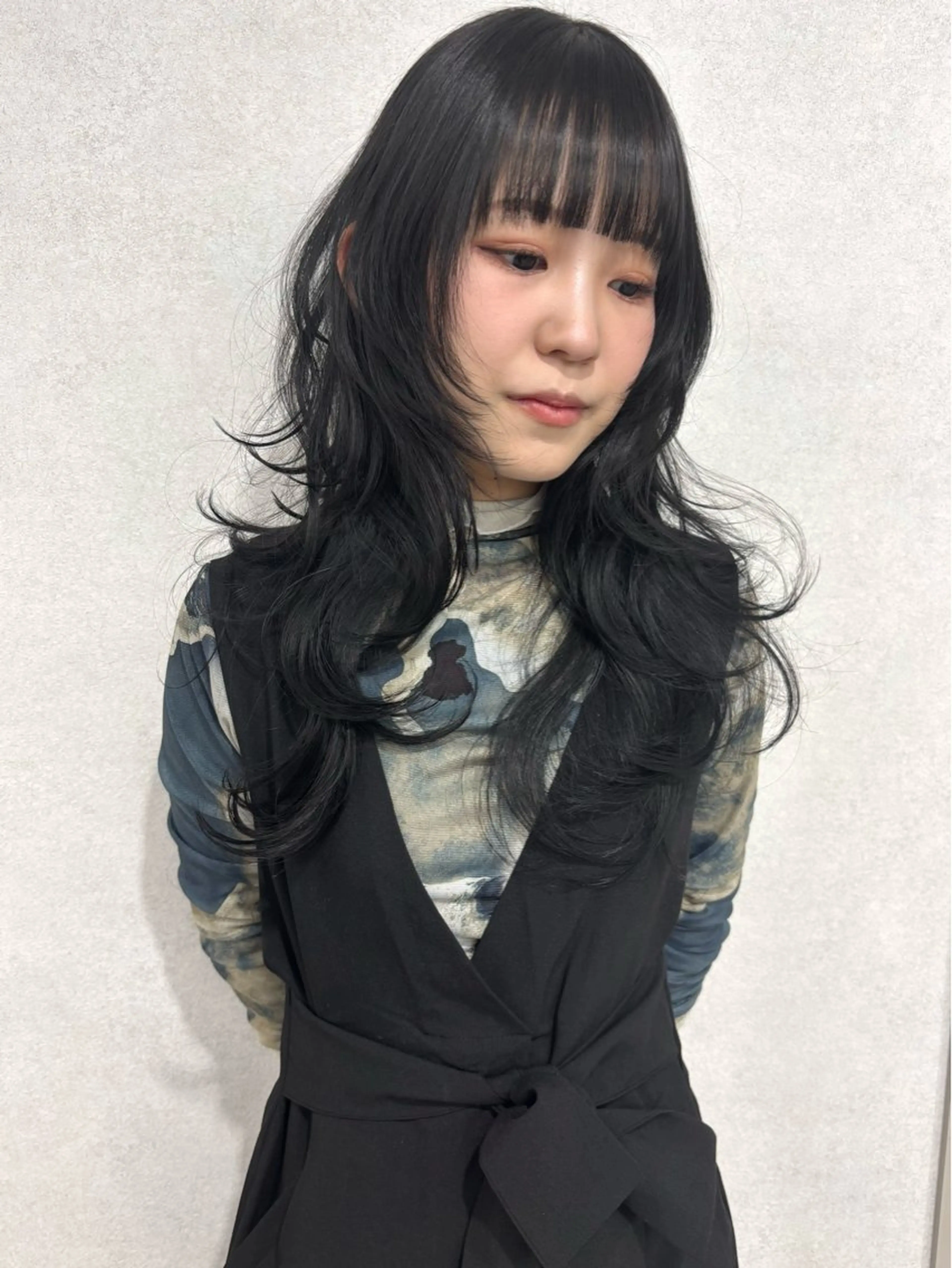 ロング 流行りのレイヤーカッ ト得意💖akariのヘアスタイル