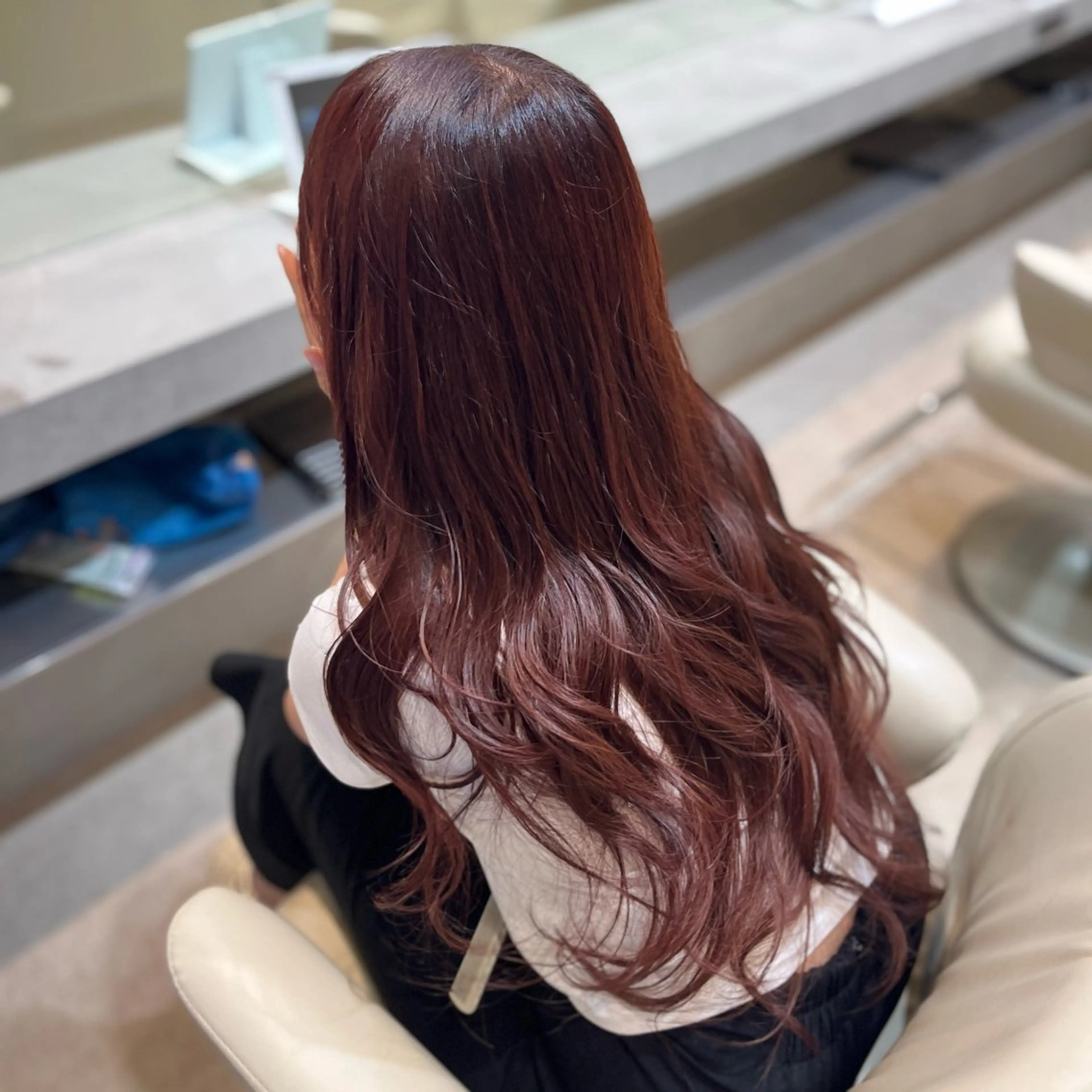 セミロング ヘアカラー ANLY. 明治神宮前所属・アレンジ/暖色カラー 🐇🤍もものヘアスタイル