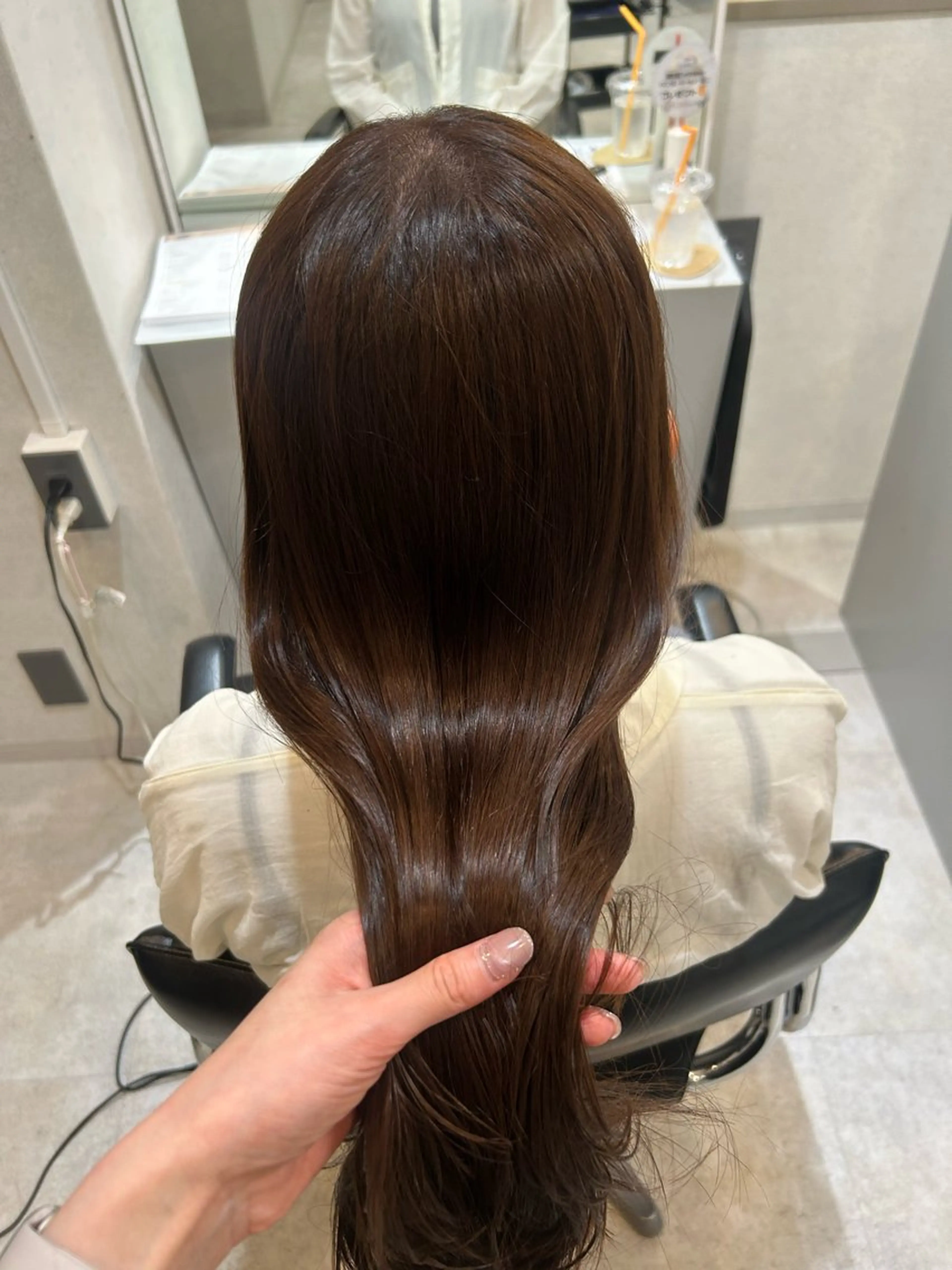 ミディアム カラー ヘアカラー 柔らかい縮毛矯正/ ボブ/北林のヘアスタイル