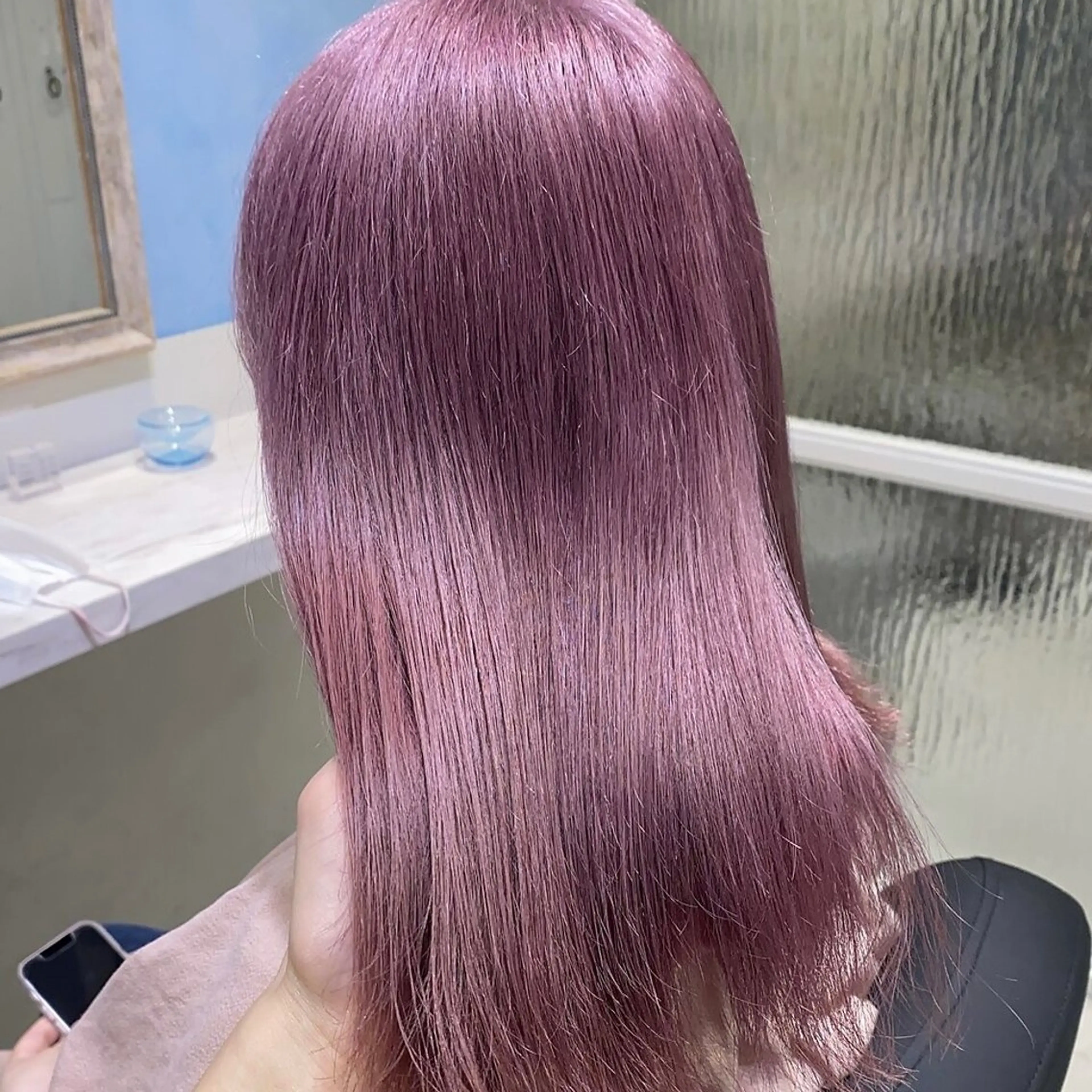 ロング カラー ブリーチ ハイトーンカラー ラベンダーカラー ラベンダーピンク ピンクカラー 💖ブリーチ/暖色 𝐘𝐮𝐢💖のヘアスタイル