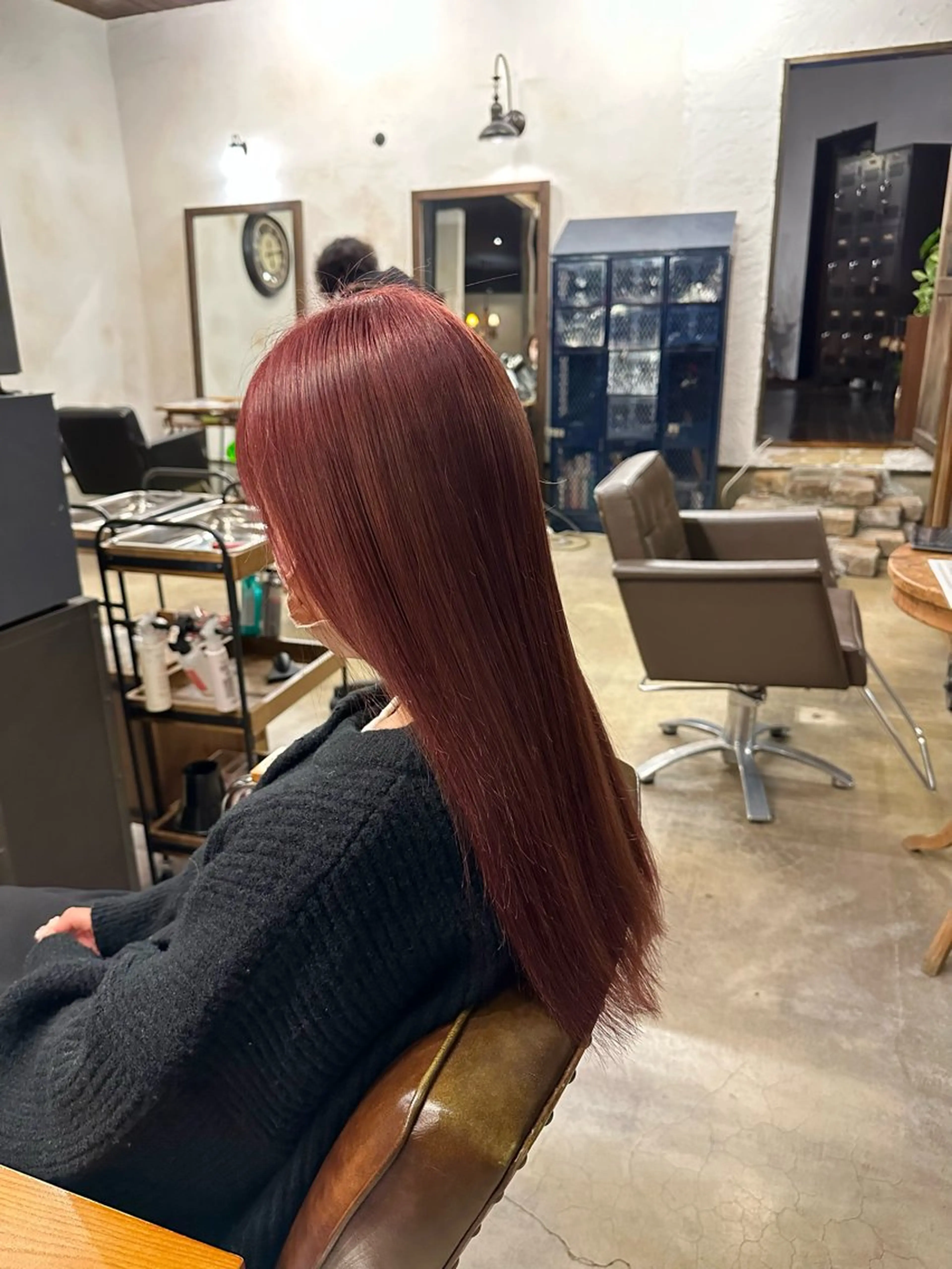 ロング カラー ブリーチ ブリーチなしカラー レッドカラー ヘアカラー 🦖ノザワ リンカ🦖の眉毛・アイブロウイメージ