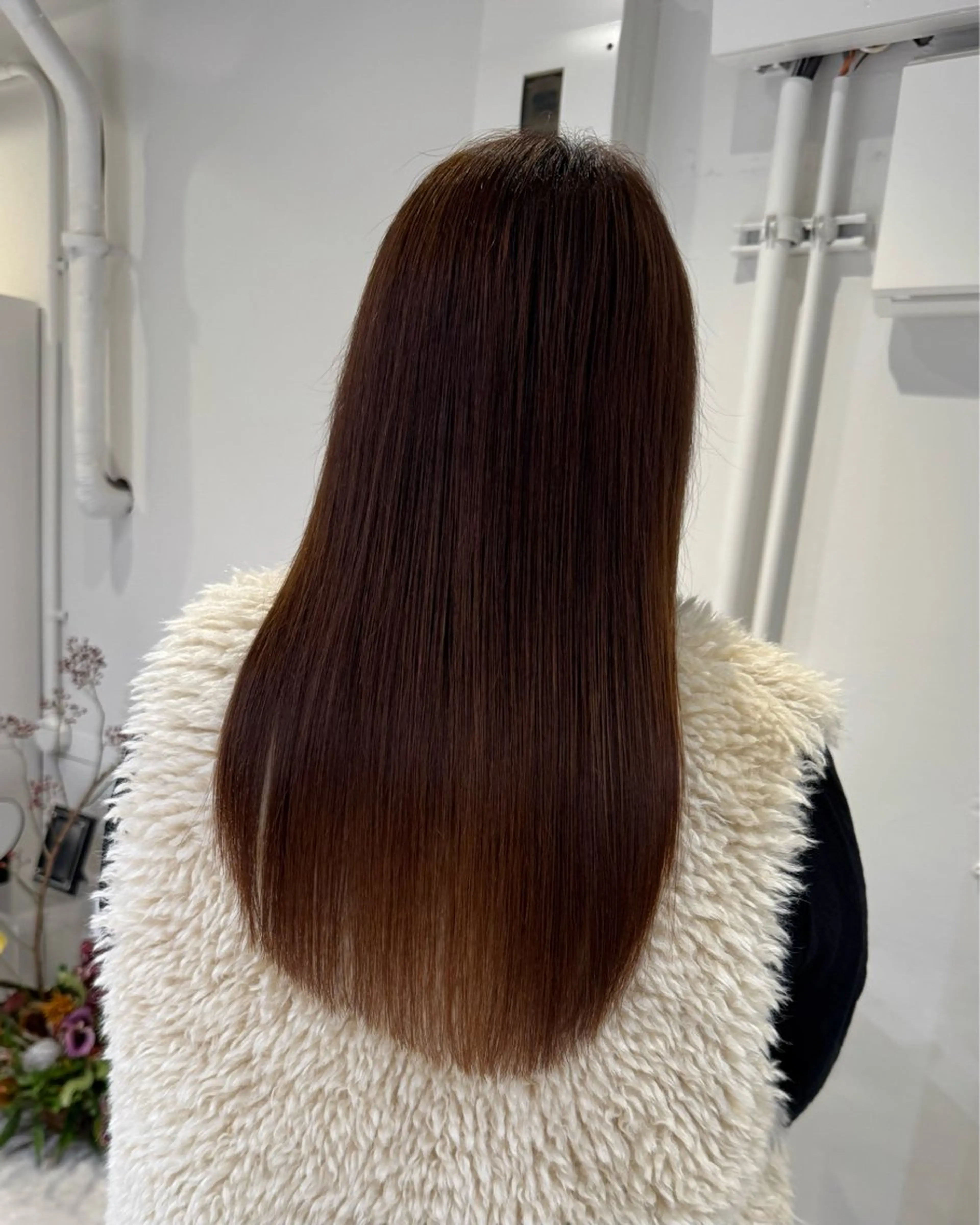 ロング 縮毛矯正 トリートメント ヘアカラー 透明感×レイヤーカッ ト🌼kiraraのヘアスタイル