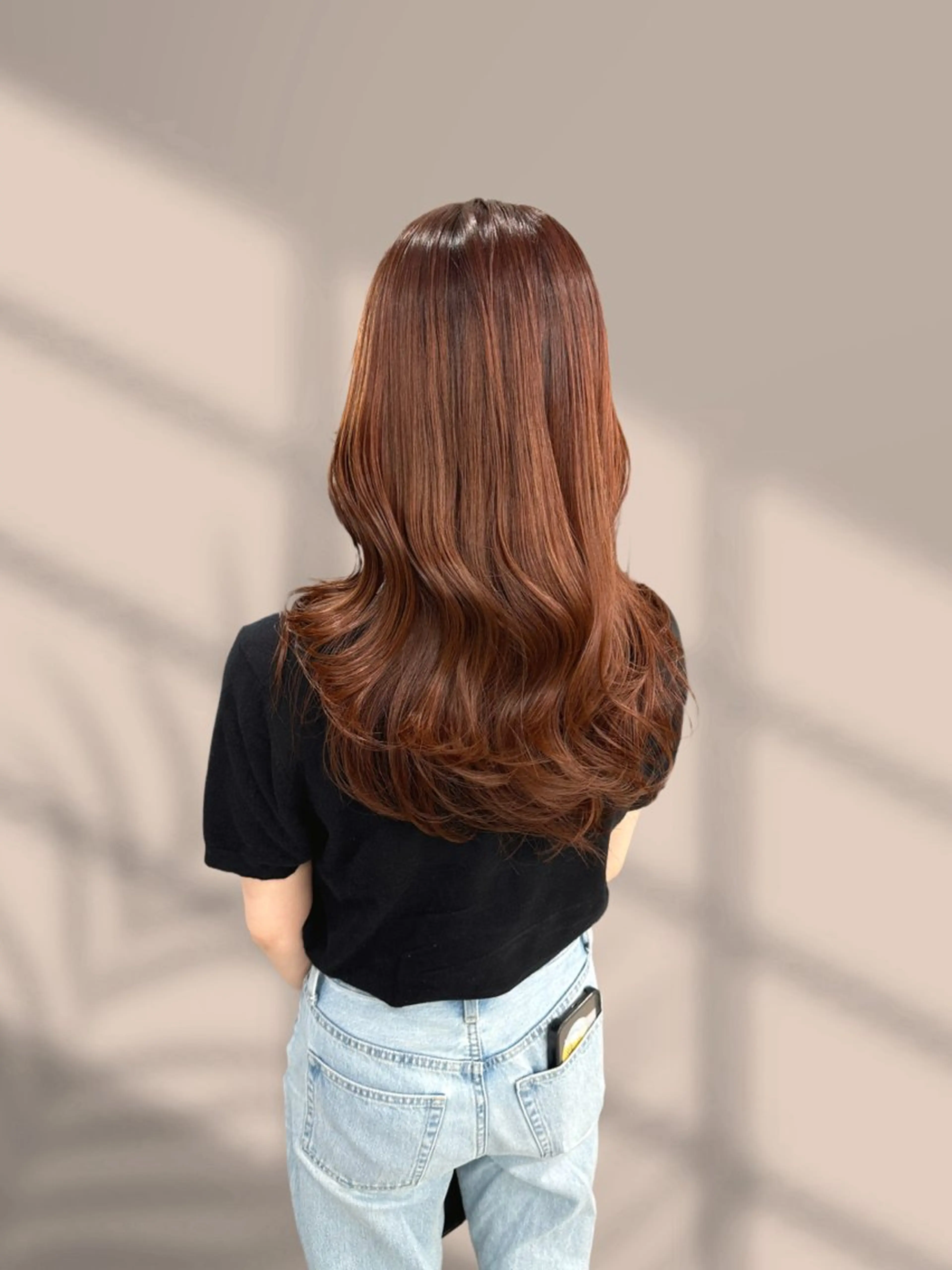 ロング カラー ブラウンカラー オレンジ オレンジブラウン くすみミルクティー／ ブラウン🪡TOWAのヘアスタイル