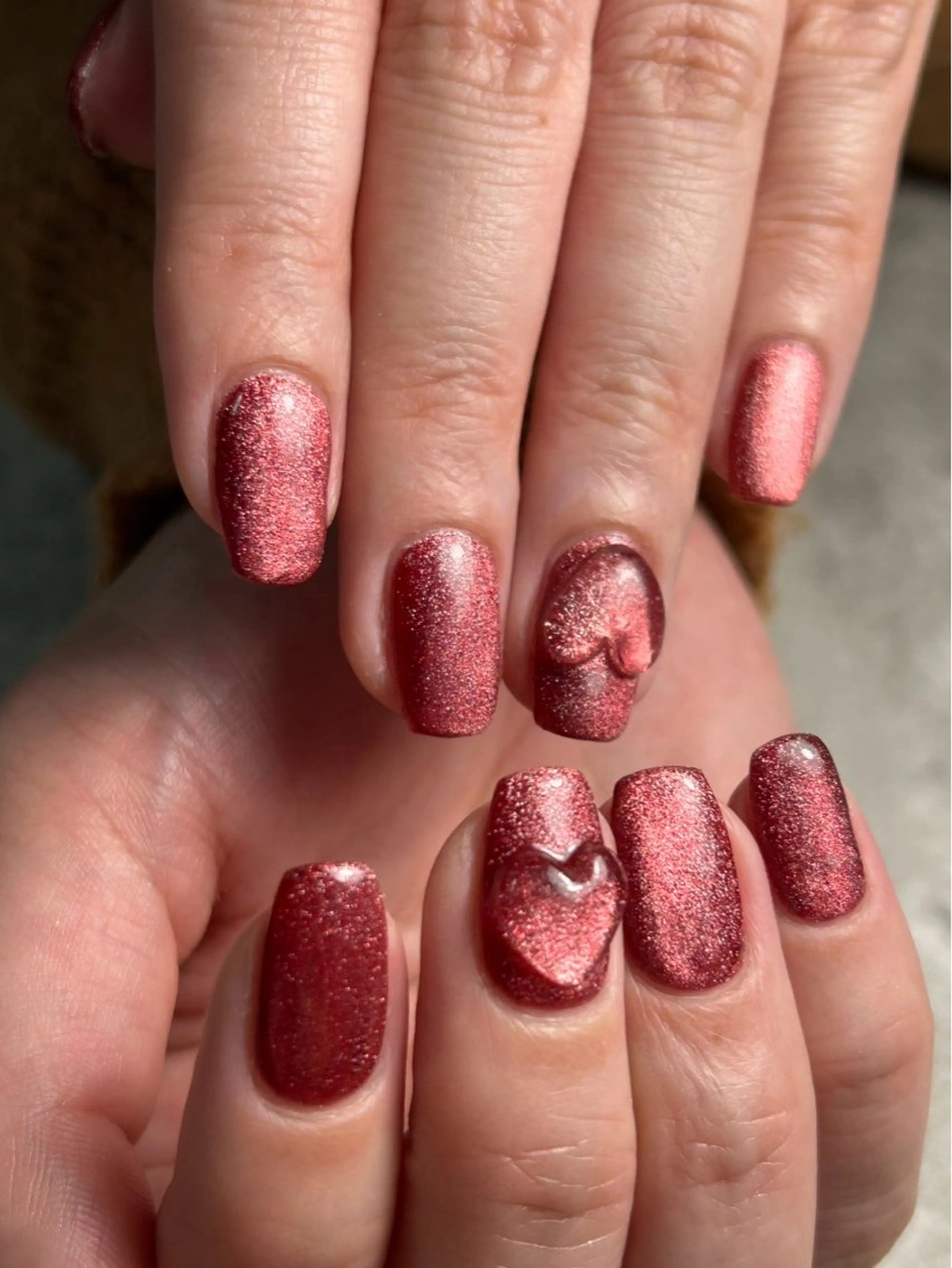 ネイル 赤色 バレンタイン CHURASAN nailのネイルデザイン