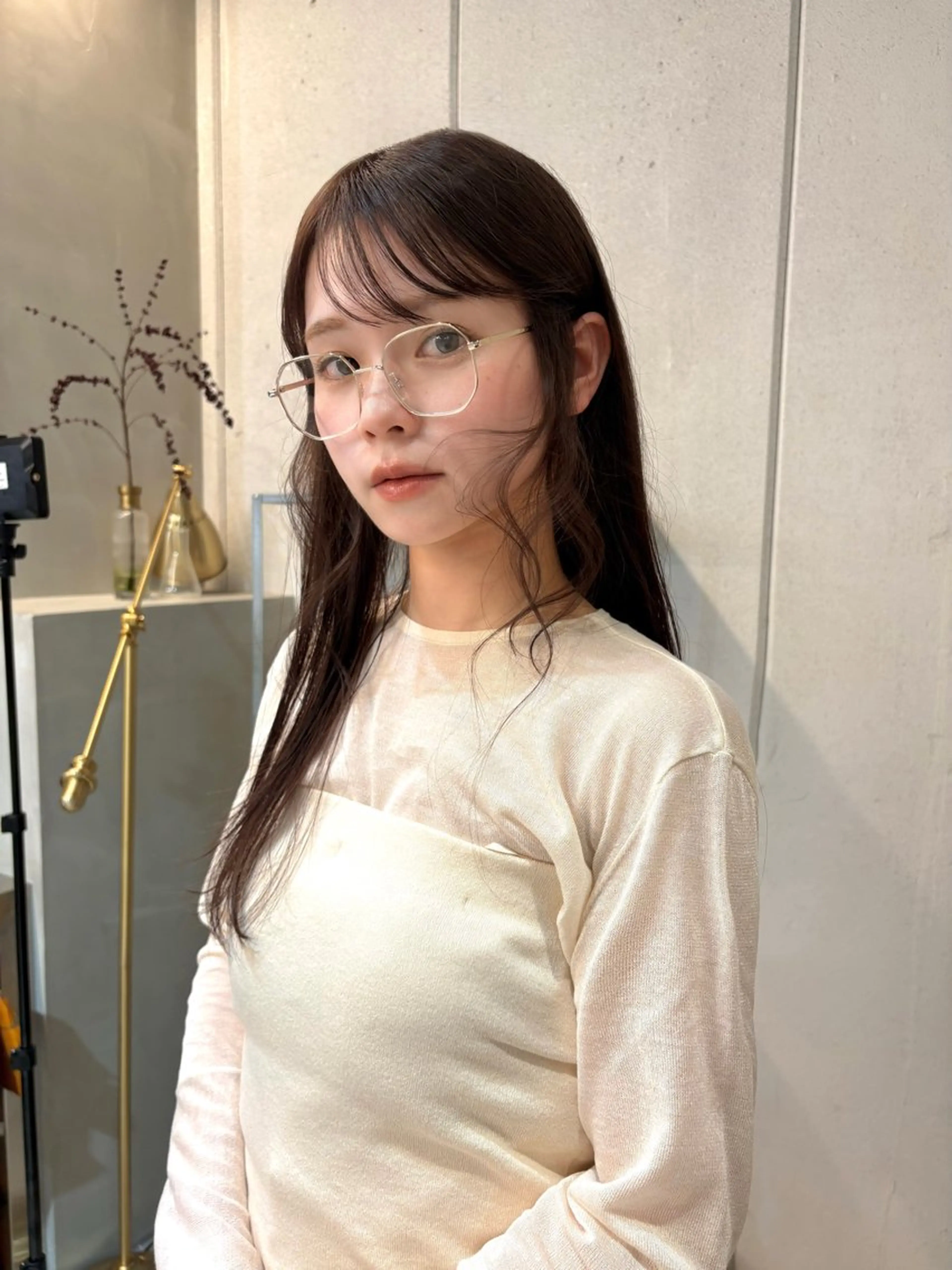 ロング カラー ハイトーンカラー カット ヘアカラー トリートメント Fev YUZUのヘアスタイル