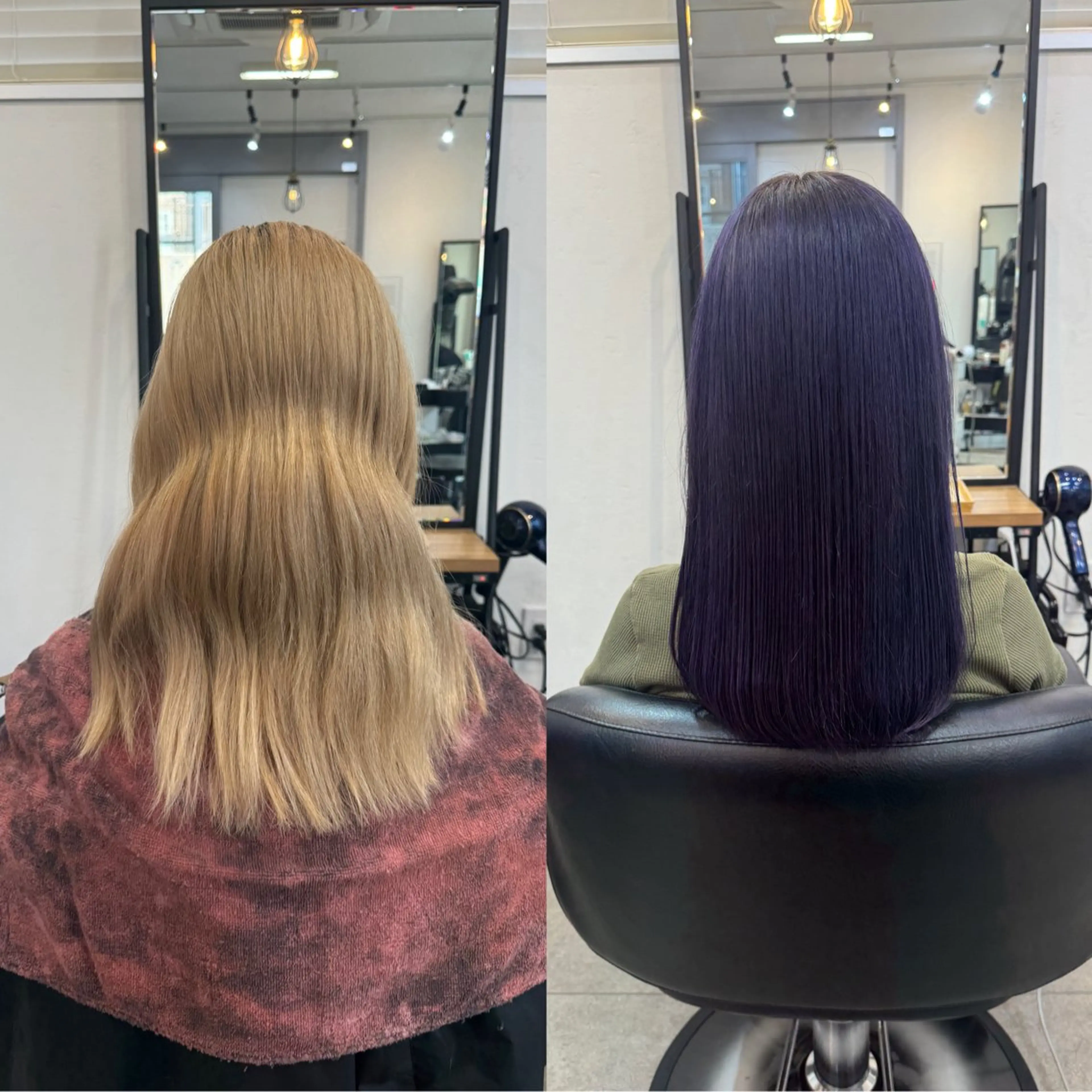 セミロング カラー 髙橋 李里亜のヘアスタイル