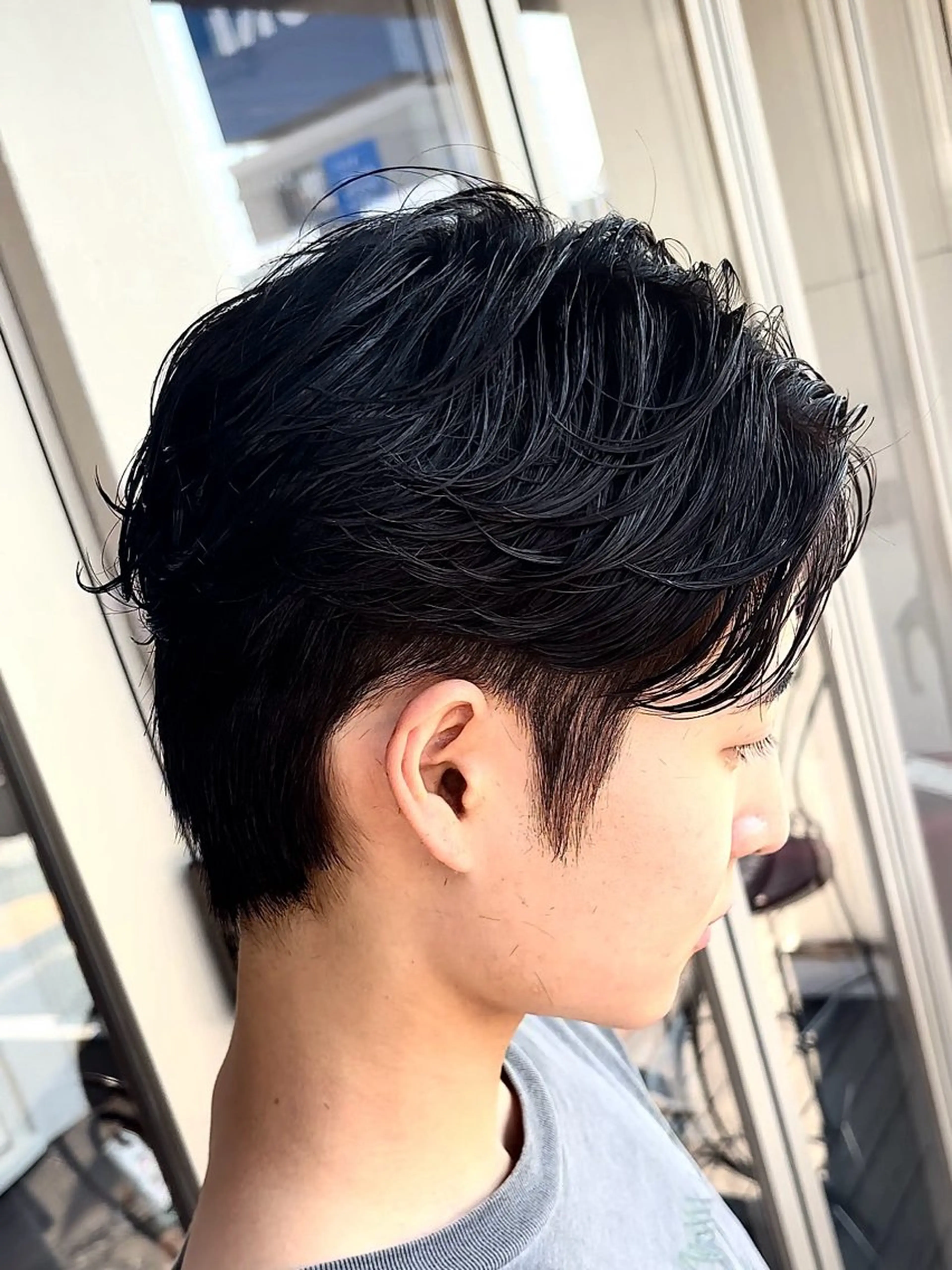メンズカット+曲がる縮毛矯正の写真