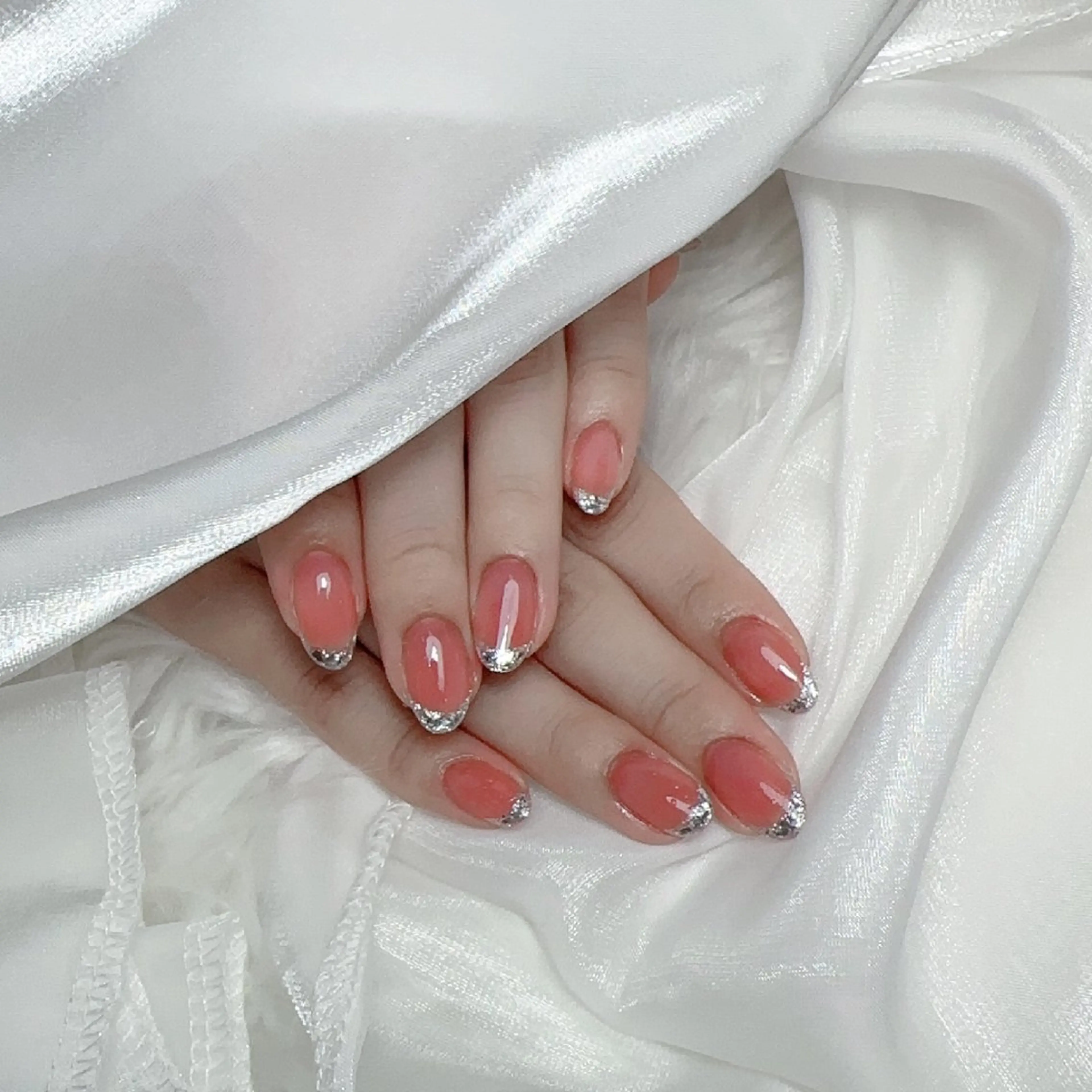 ネイル フレンチネイル ガラスフレンチ Ａｙｕｍｉ．ネイルサロン所属・🍁Ayumi 💐 Nailsのネイルデザイン