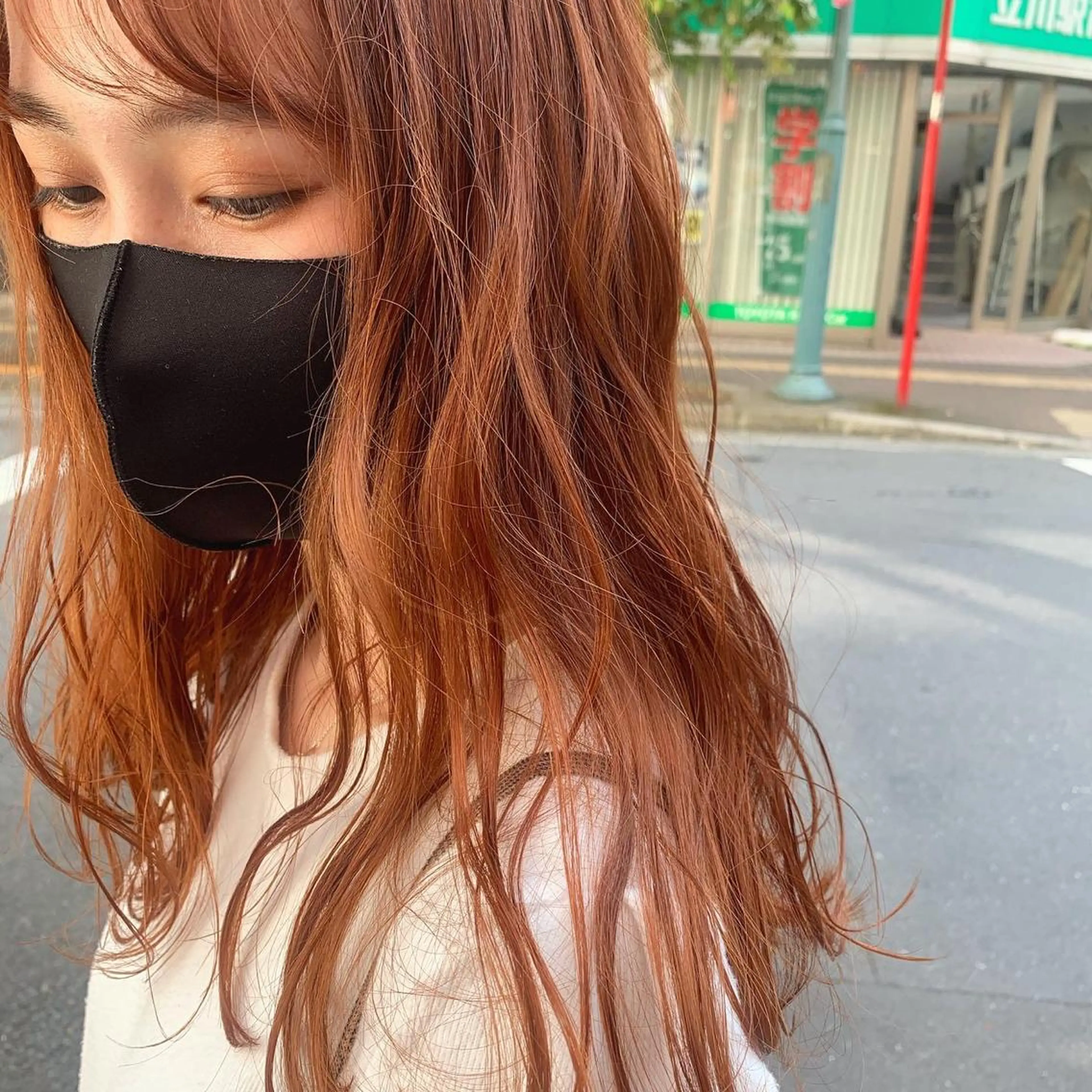 セミロング カラー 韓国ヘア🦋 MIYUのヘアスタイル