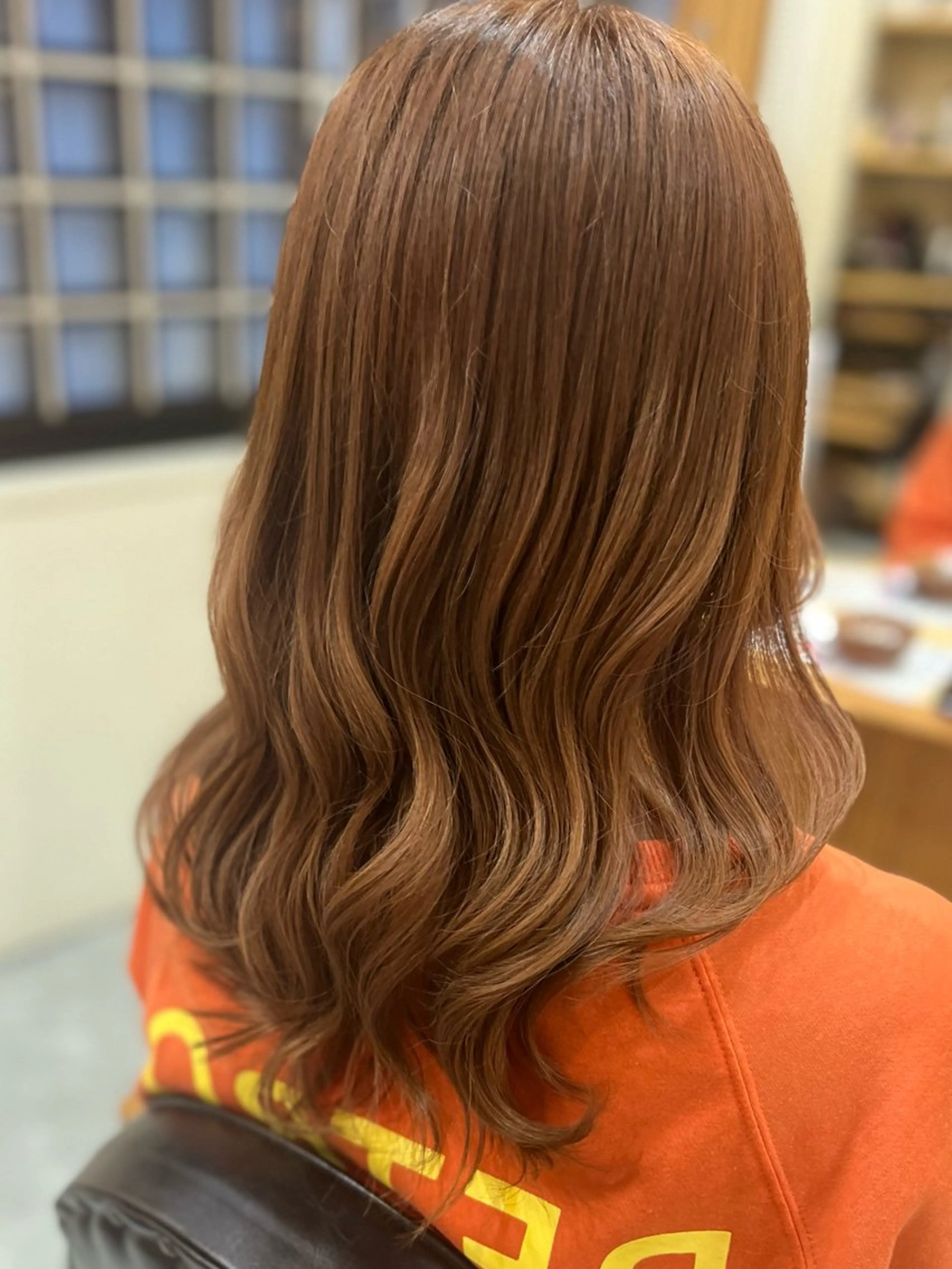 ロング カラー ブリーチ オレンジ カット ヘアカラー トリートメント 🌸 ROPEさとみ🌸のヘアスタイル