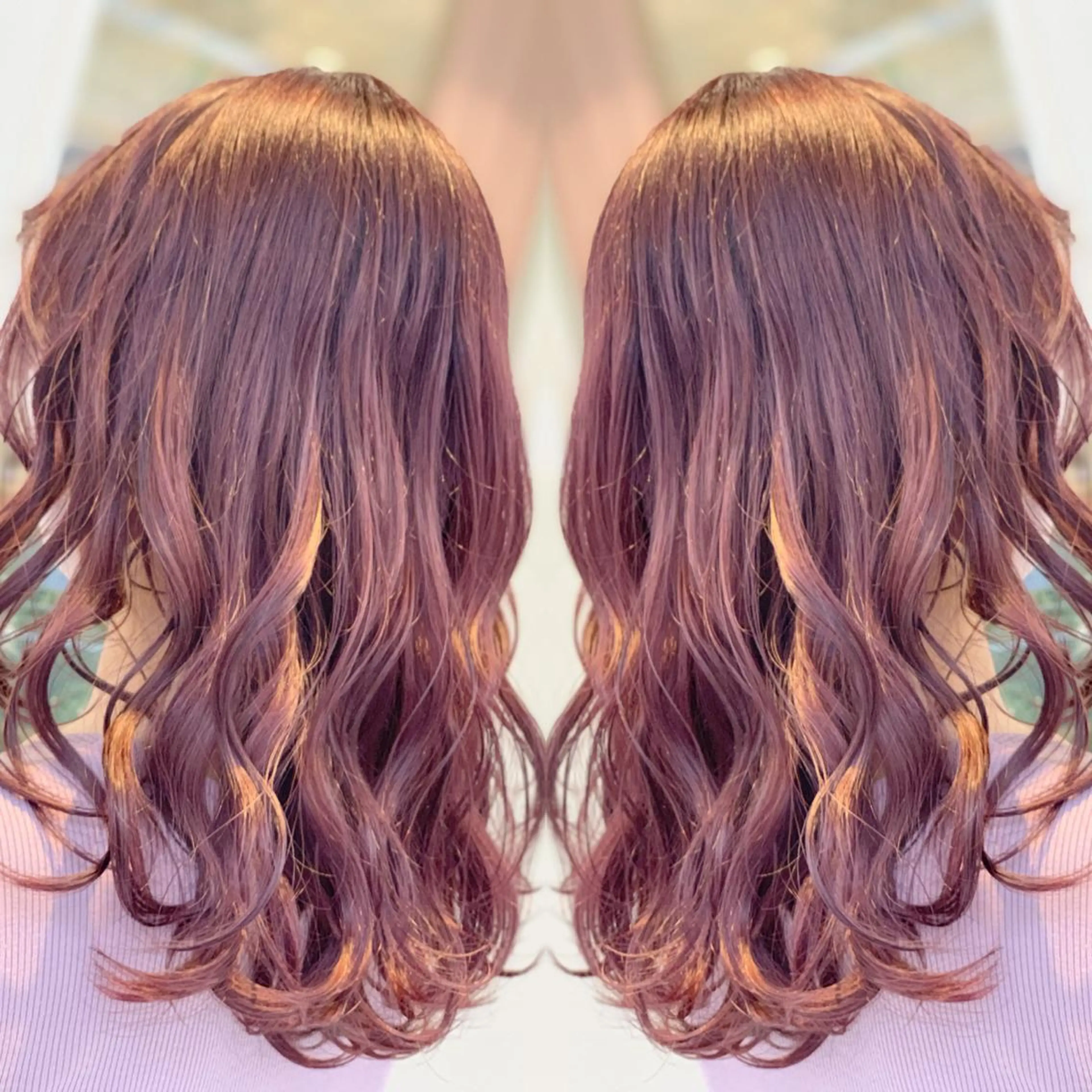 ミディアム カラー ヘアアレンジ ヘアカラー 髪質改善×ハイトーン 中田啄也のヘアスタイル