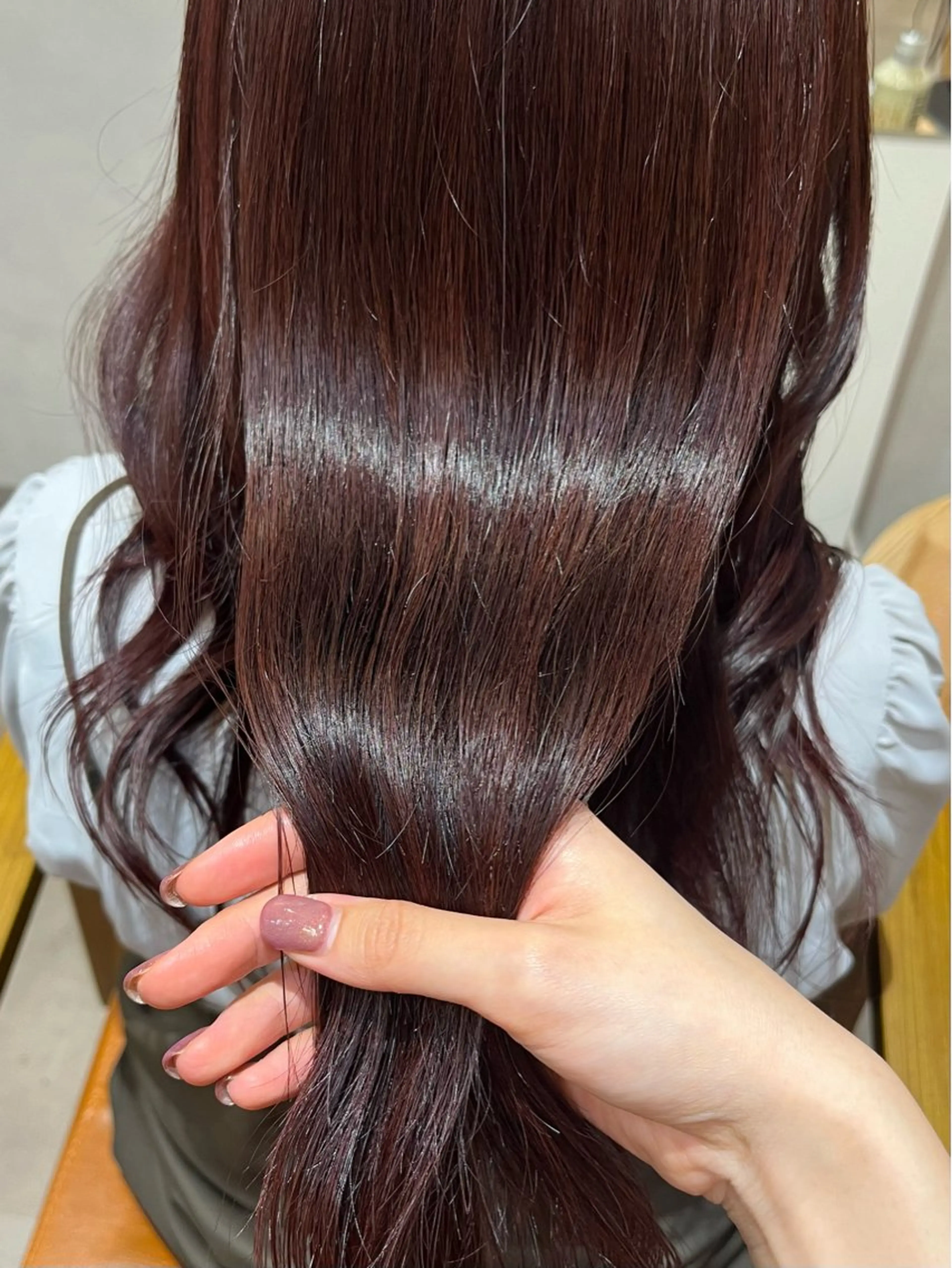 セミロング カラー レッドカラー ヘアカラー トリートメント Lita./ 大賀ひかり🧁🫧のヘアスタイル