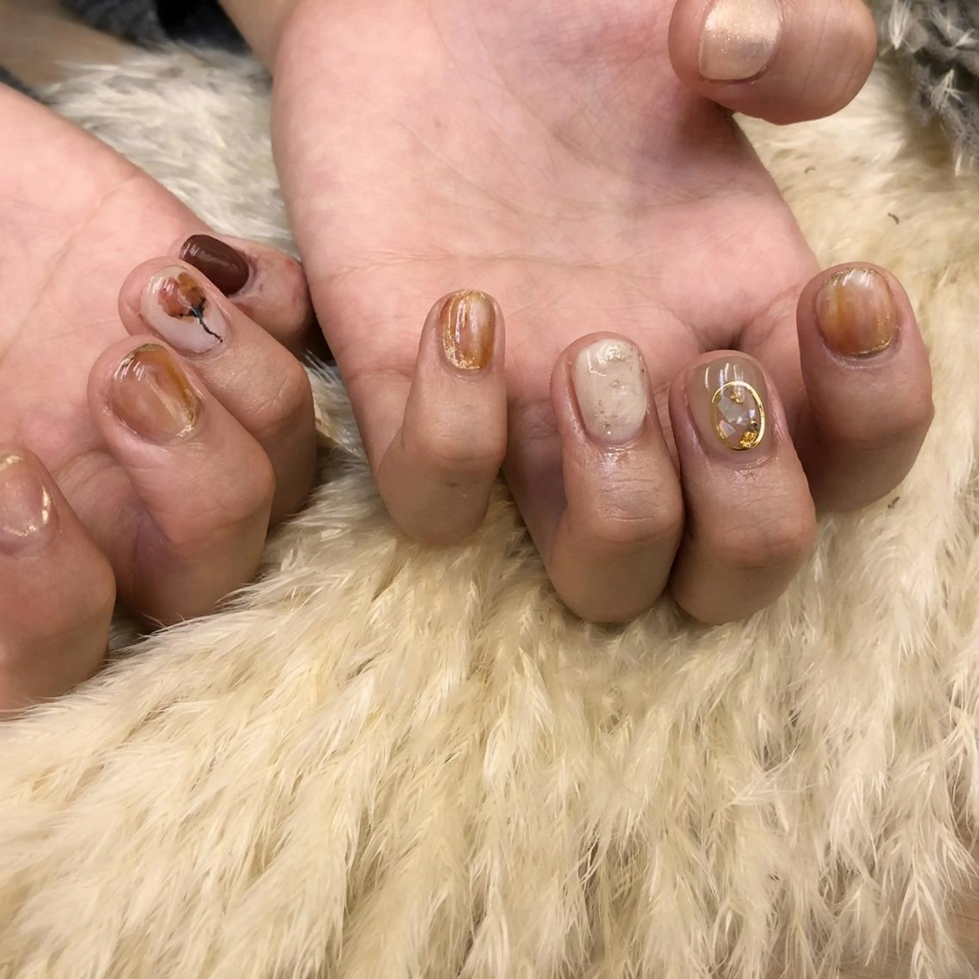 ネイル フラワーネイル ジェルネイル ニュアンスネイル パラジェル 冬ネイル Ca rinaのネイルデザイン