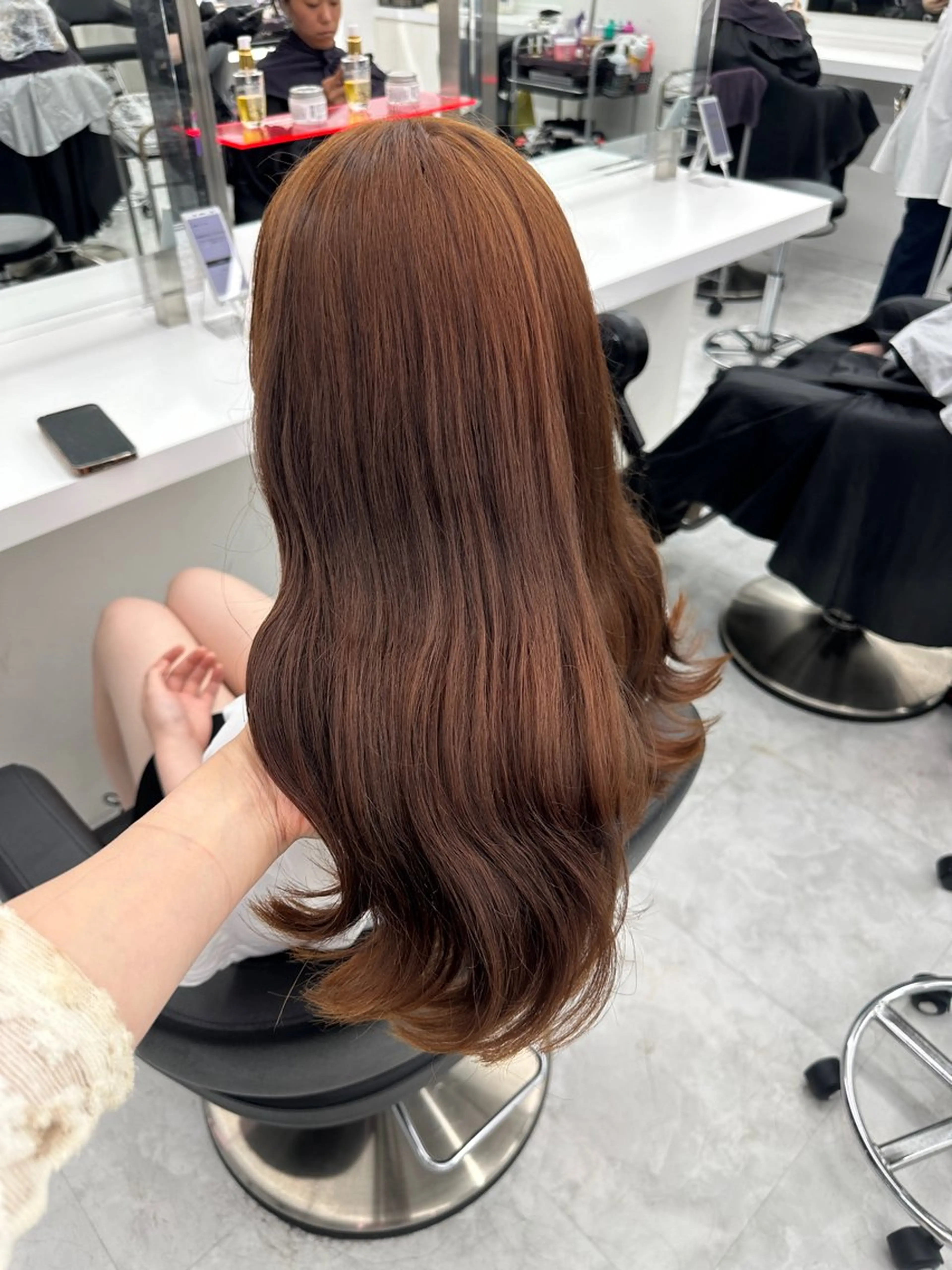 ロング カラー パーマ ヘアアレンジ メンズ キッズ ♥️韓国ヘア レイヤー♥️ゆりのヘアスタイル