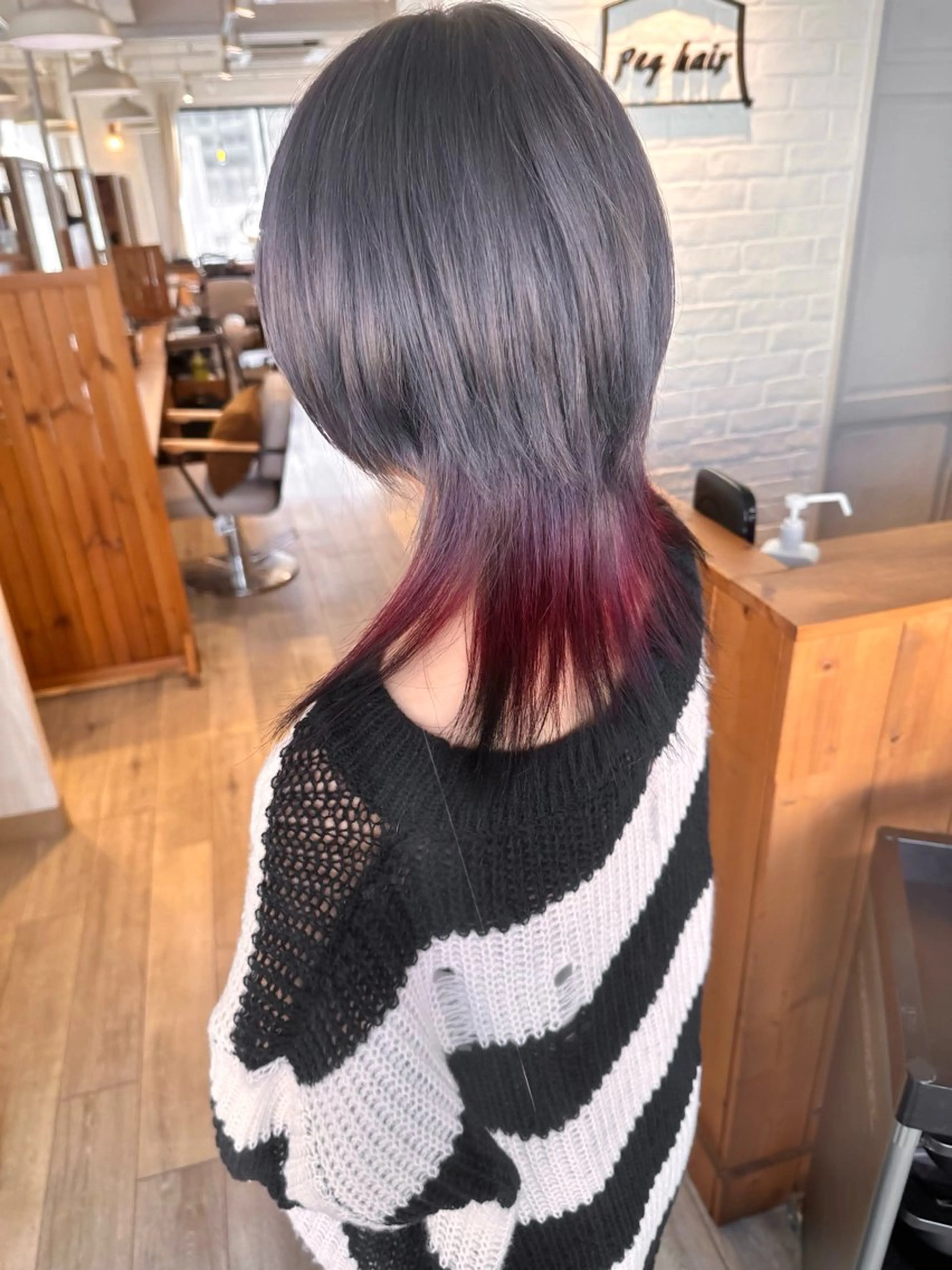 ミディアム カット ヘアカラー トリートメント peg.hair所属・ブリーチカラー🫧 森　凪沙のヘアスタイル